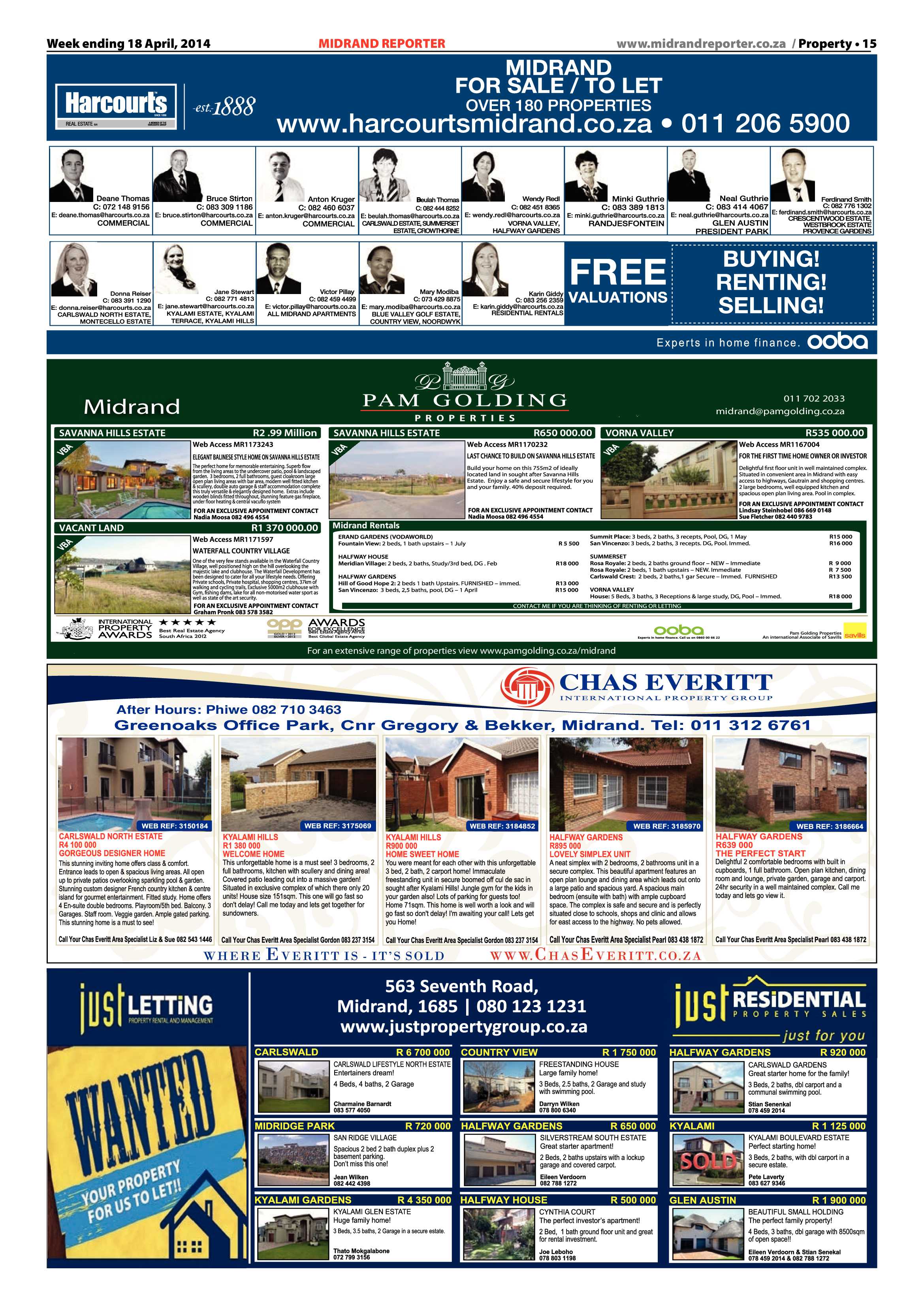 Midrand Reporter, 18 April 2014 page 15