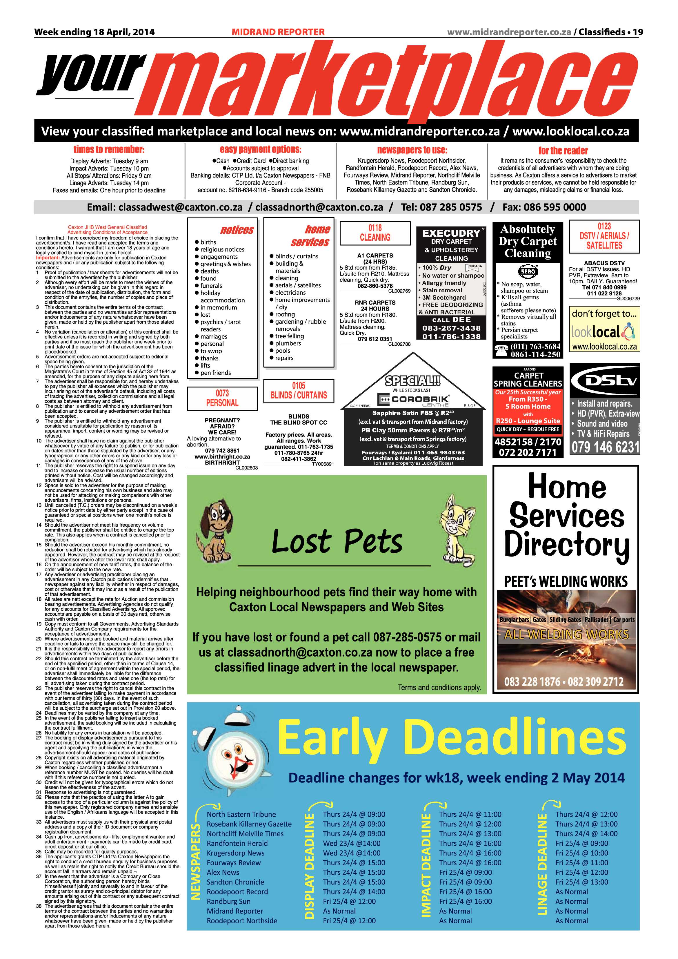 Midrand Reporter, 18 April 2014 page 19