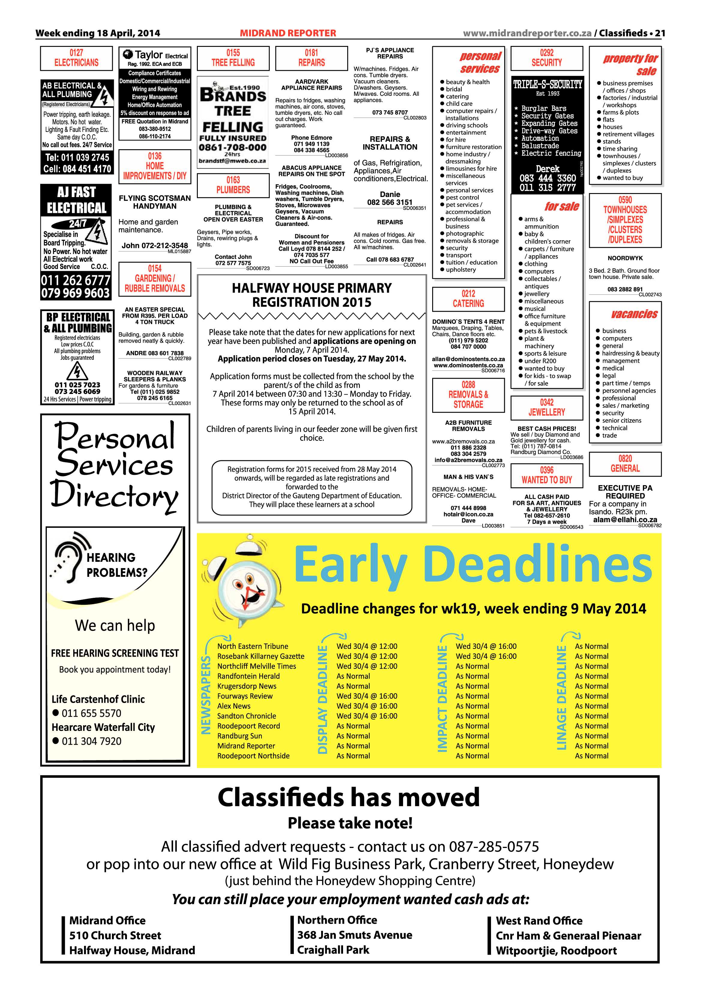 Midrand Reporter, 18 April 2014 page 21
