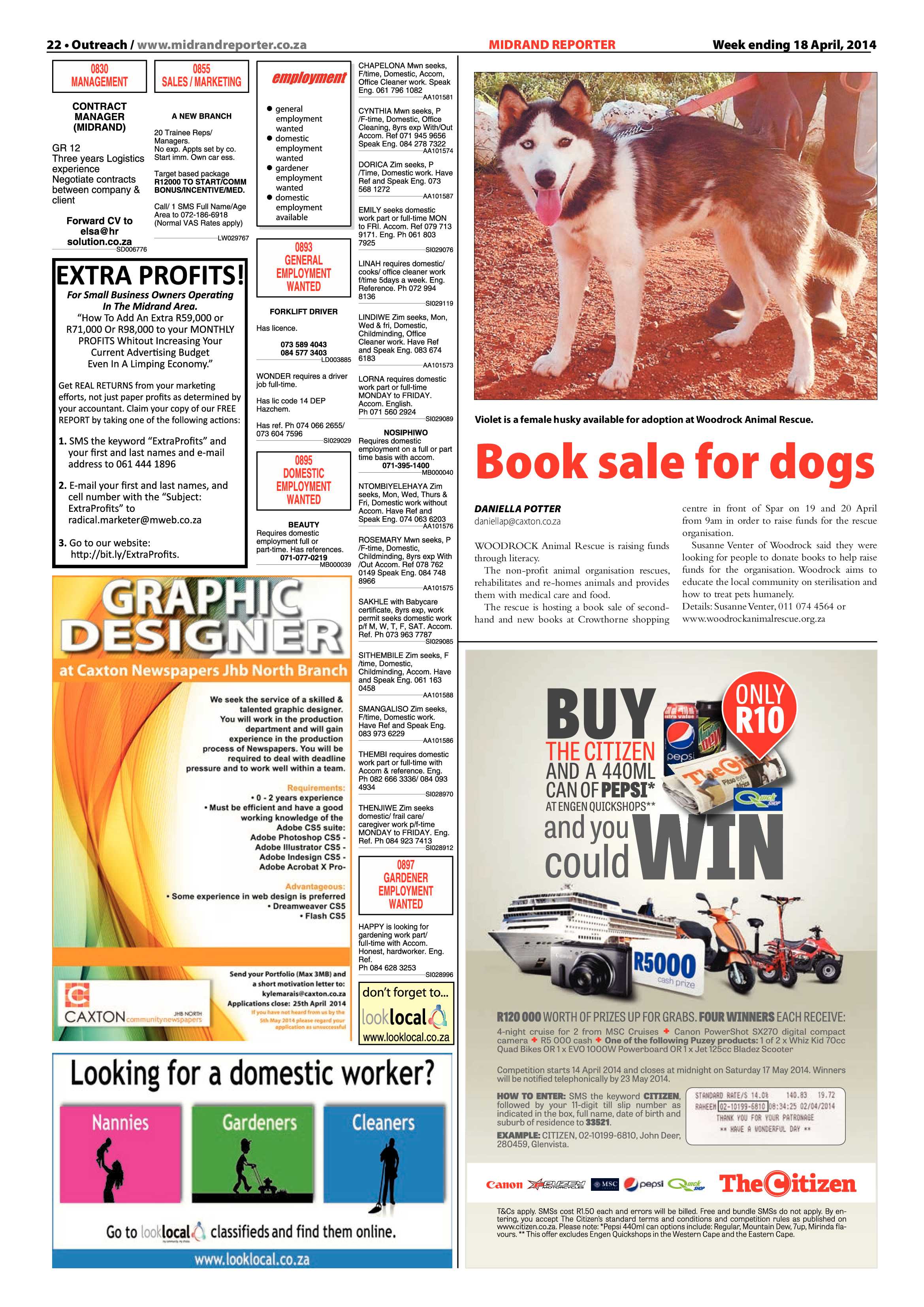 Midrand Reporter, 18 April 2014 page 22