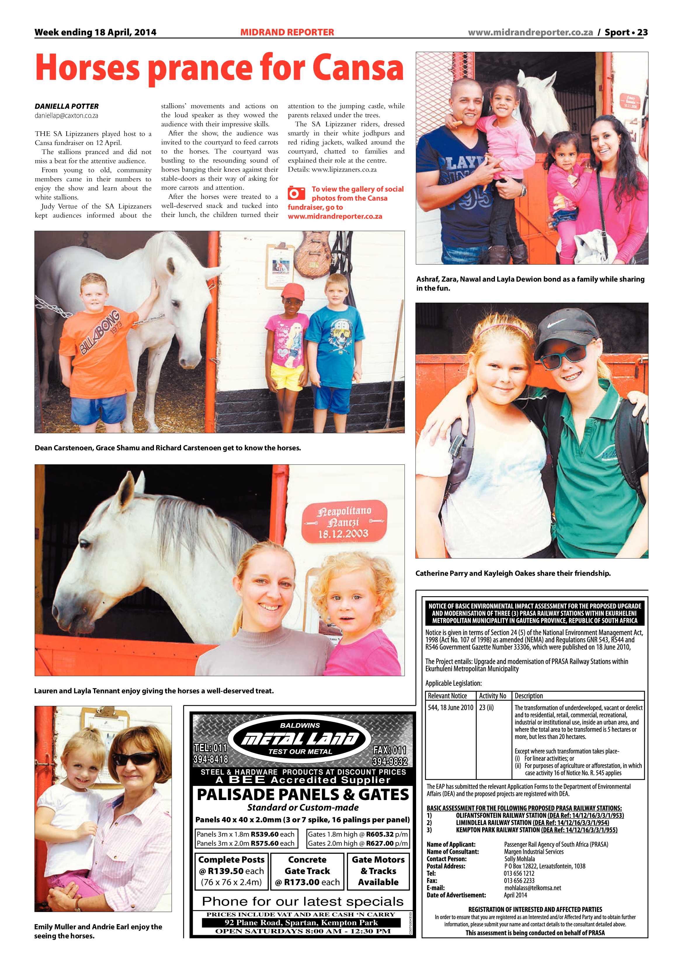 Midrand Reporter, 18 April 2014 page 23