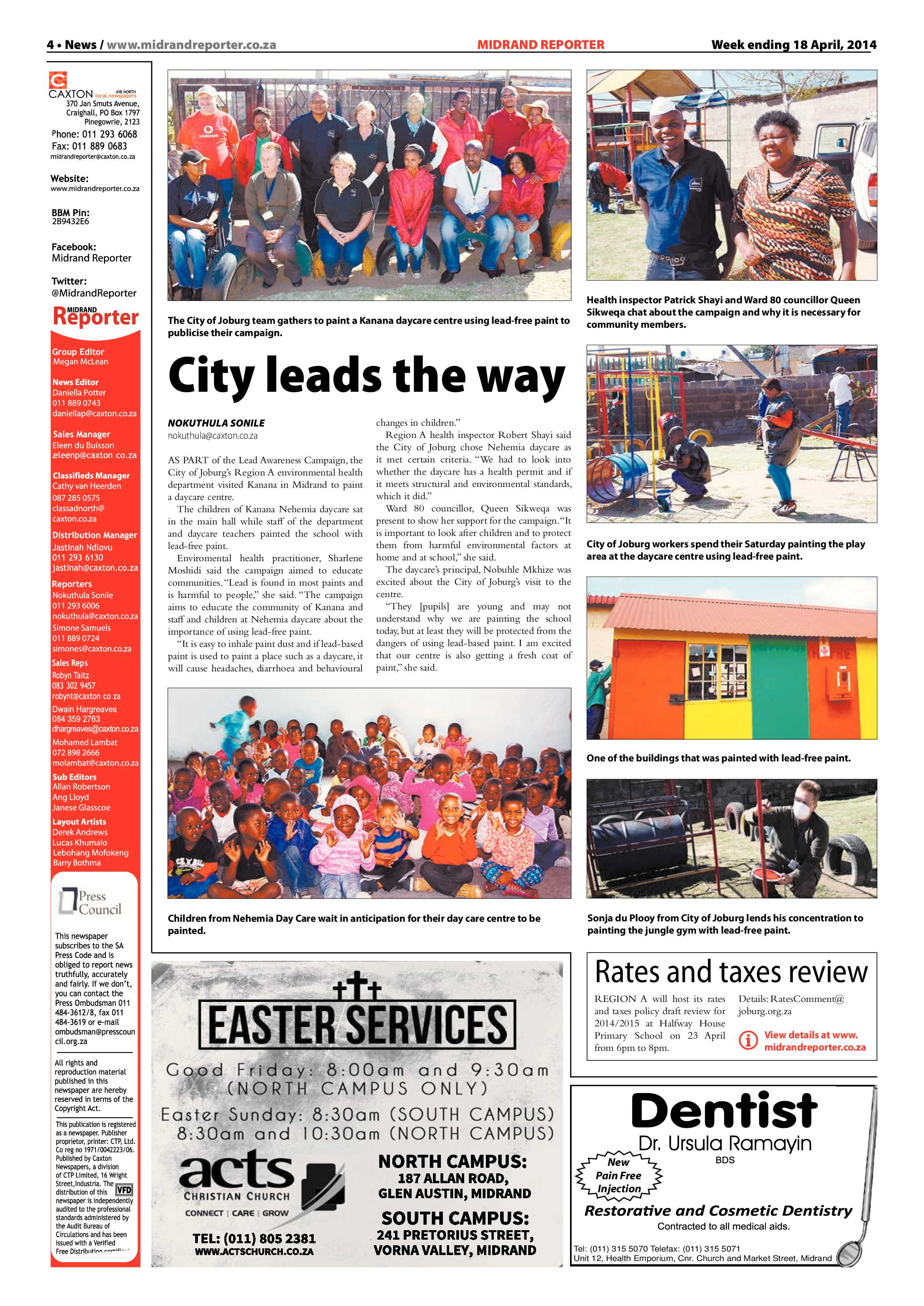 Midrand Reporter, 18 April 2014 page 4