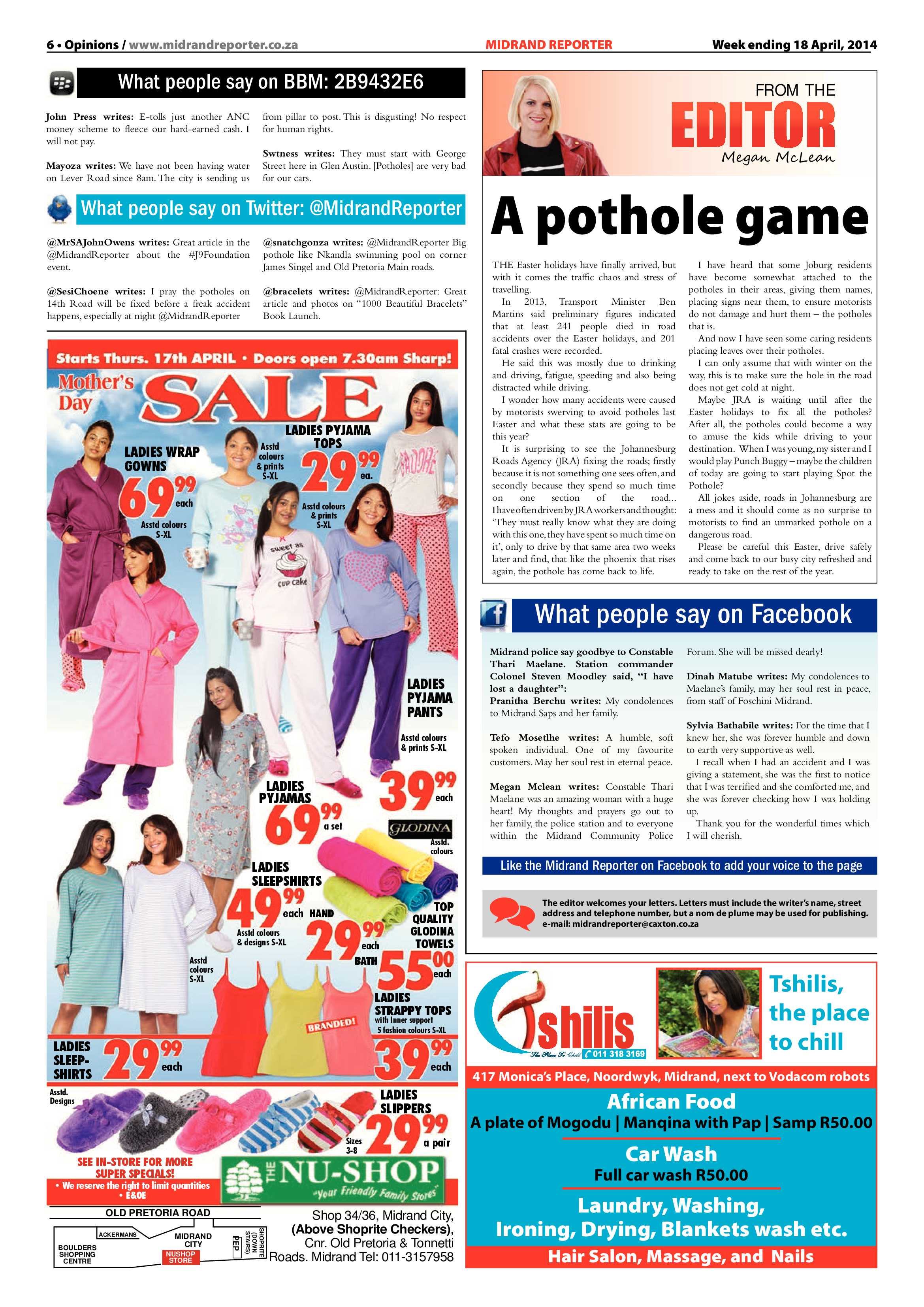 Midrand Reporter, 18 April 2014 page 6