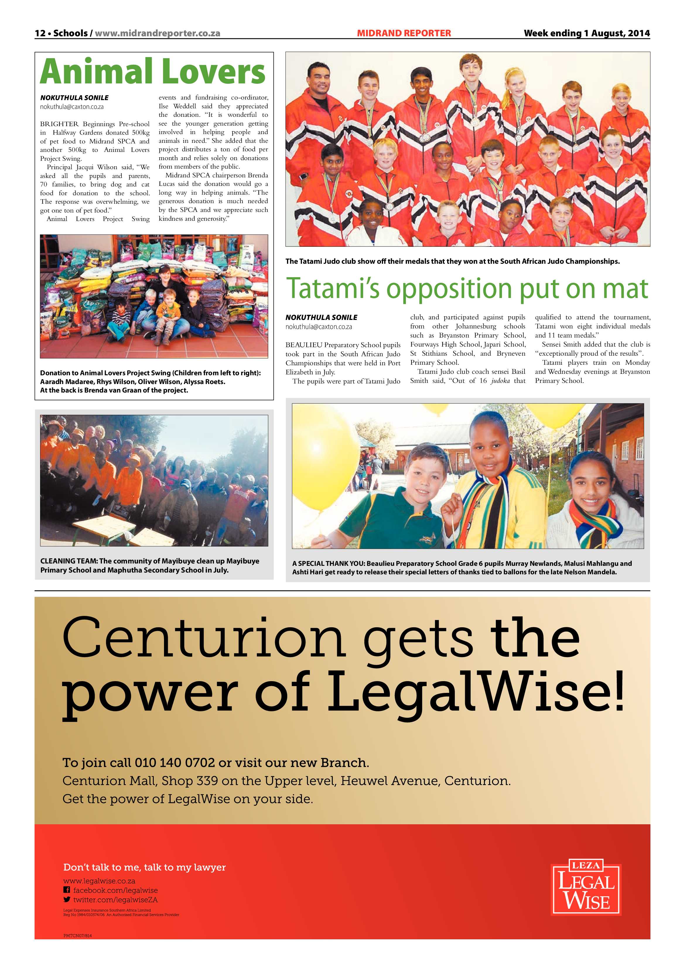 Midrand Reporter, 1 August 2014 page 12