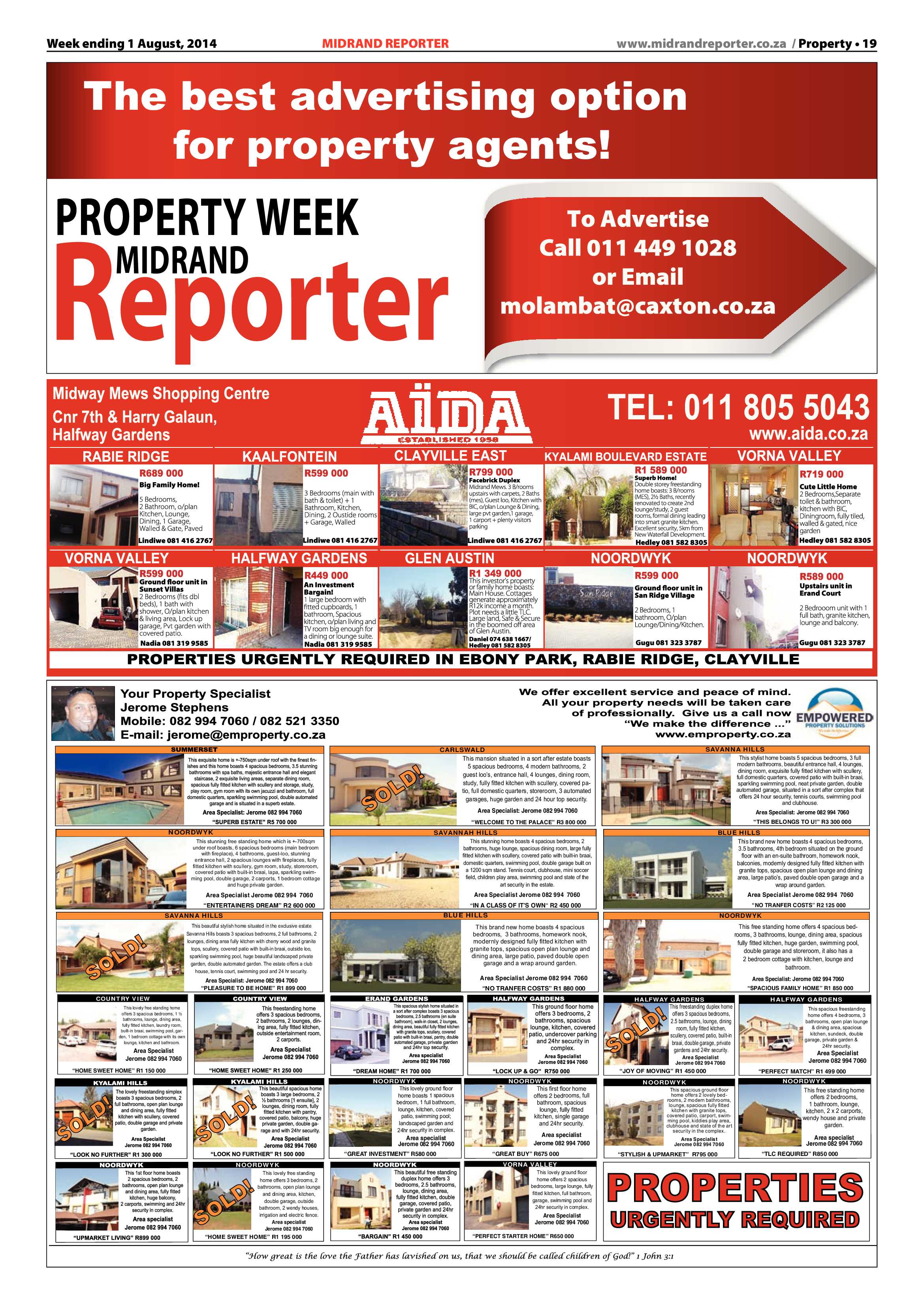 Midrand Reporter, 1 August 2014 page 19