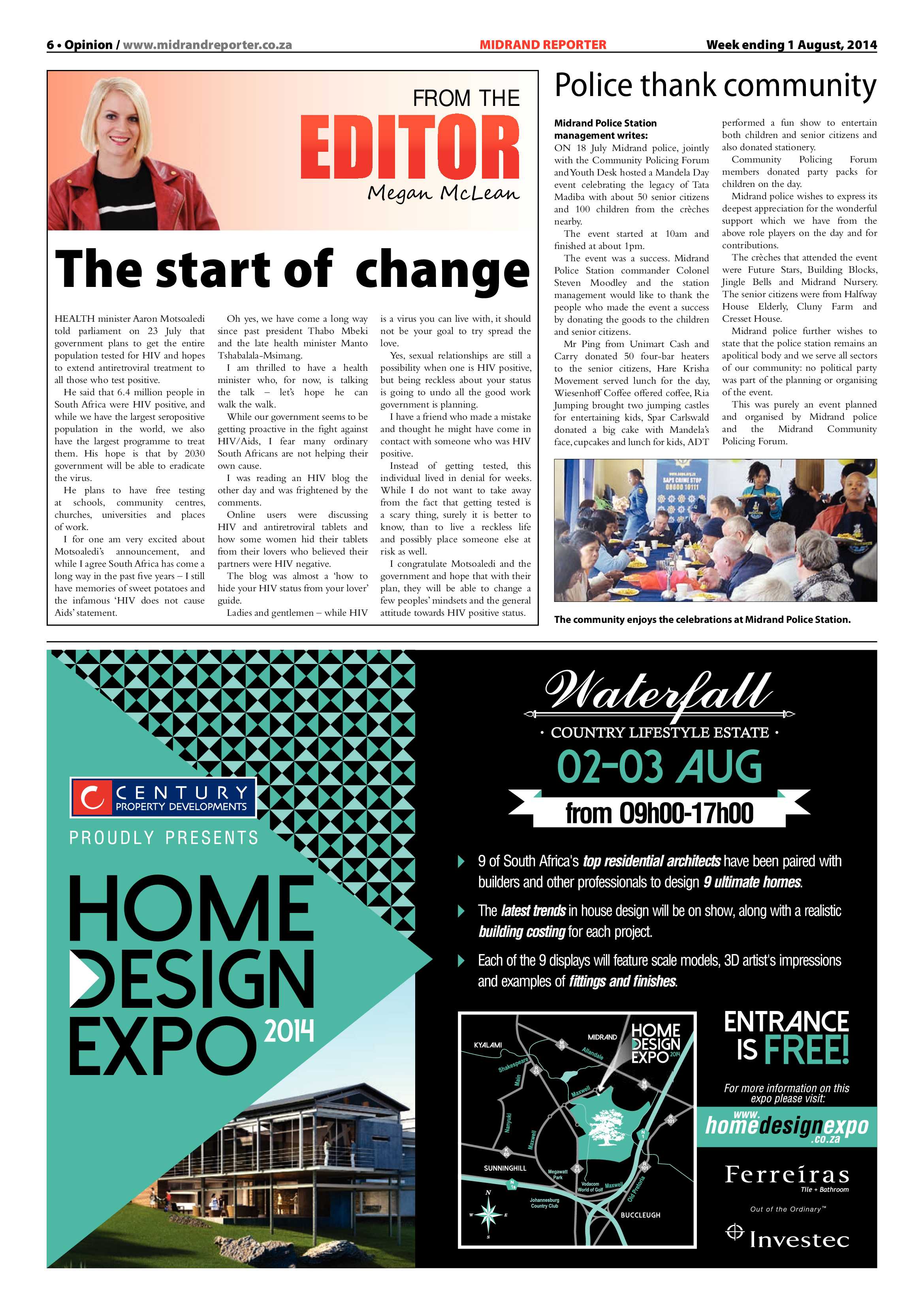 Midrand Reporter, 1 August 2014 page 6