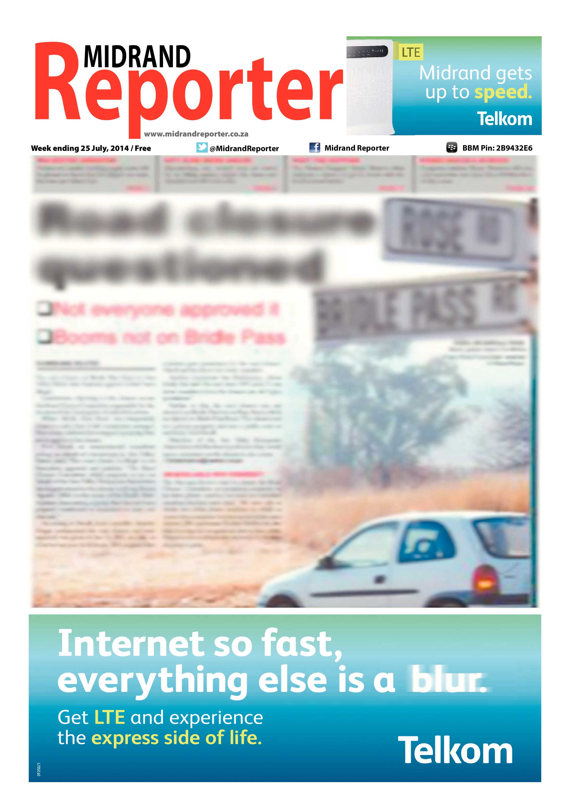 Midrand Reporter, 25 July 2014 page 1