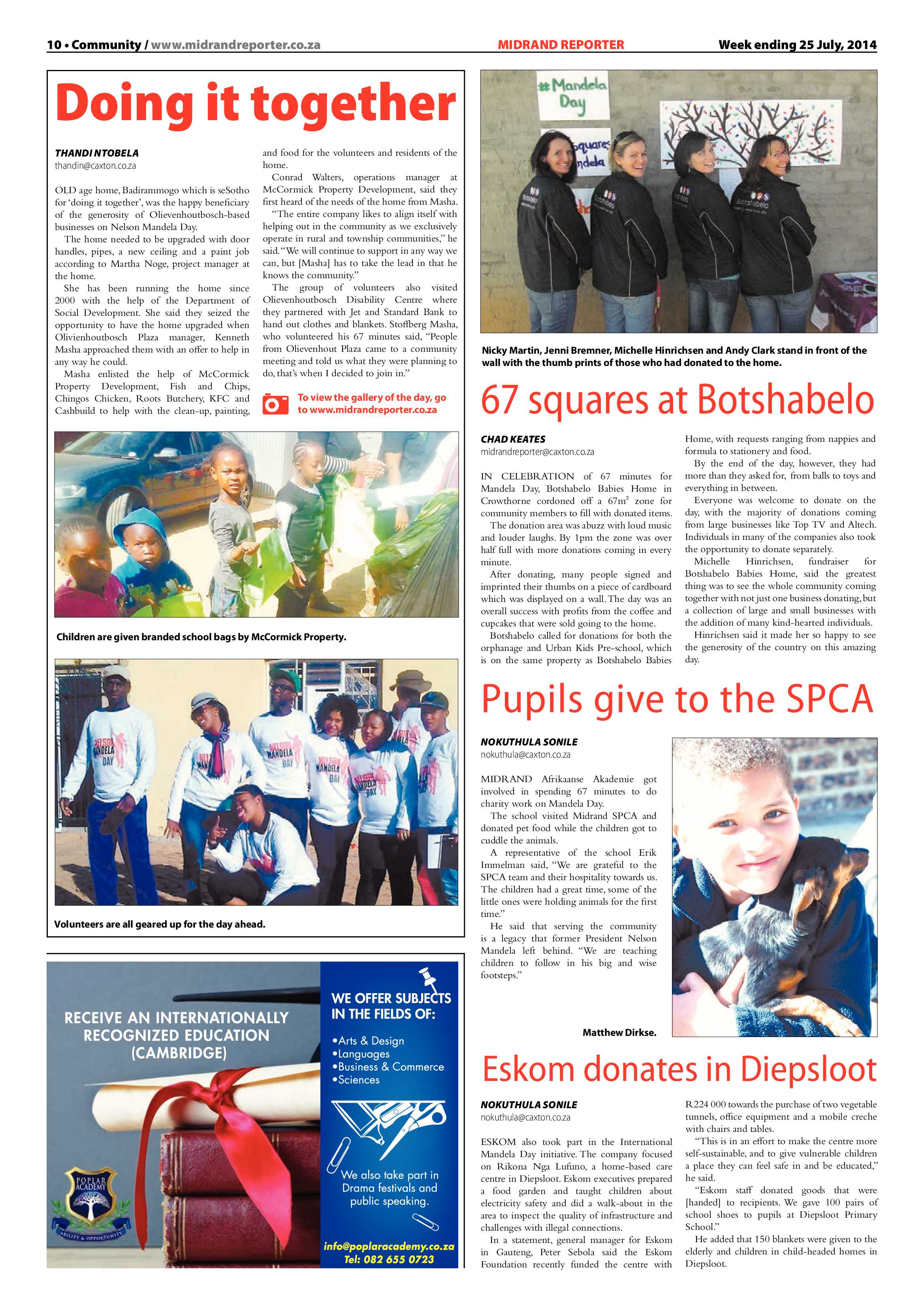 Midrand Reporter, 25 July 2014 page 12
