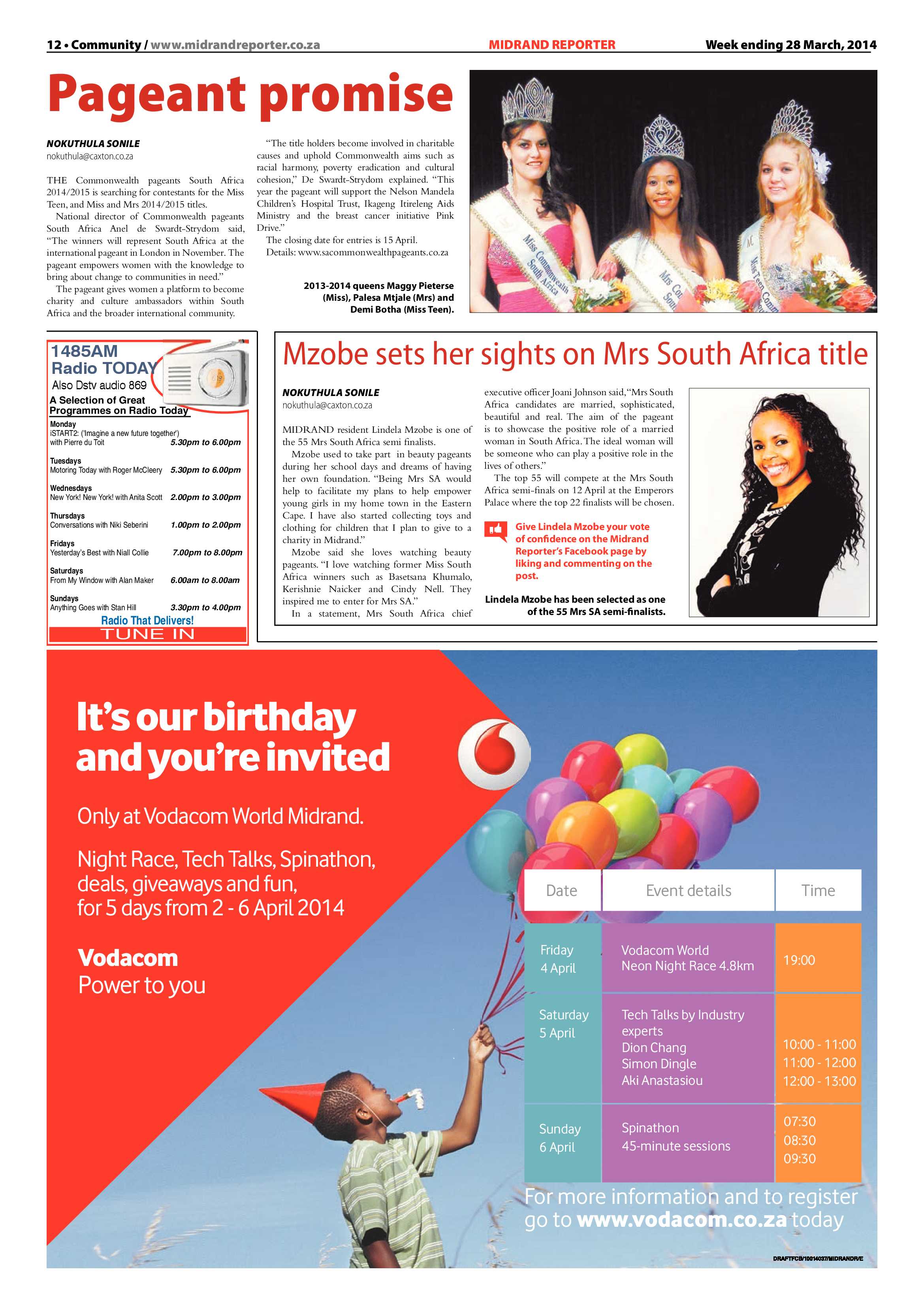 Midrand Reporter, 28 March 2014 page 12