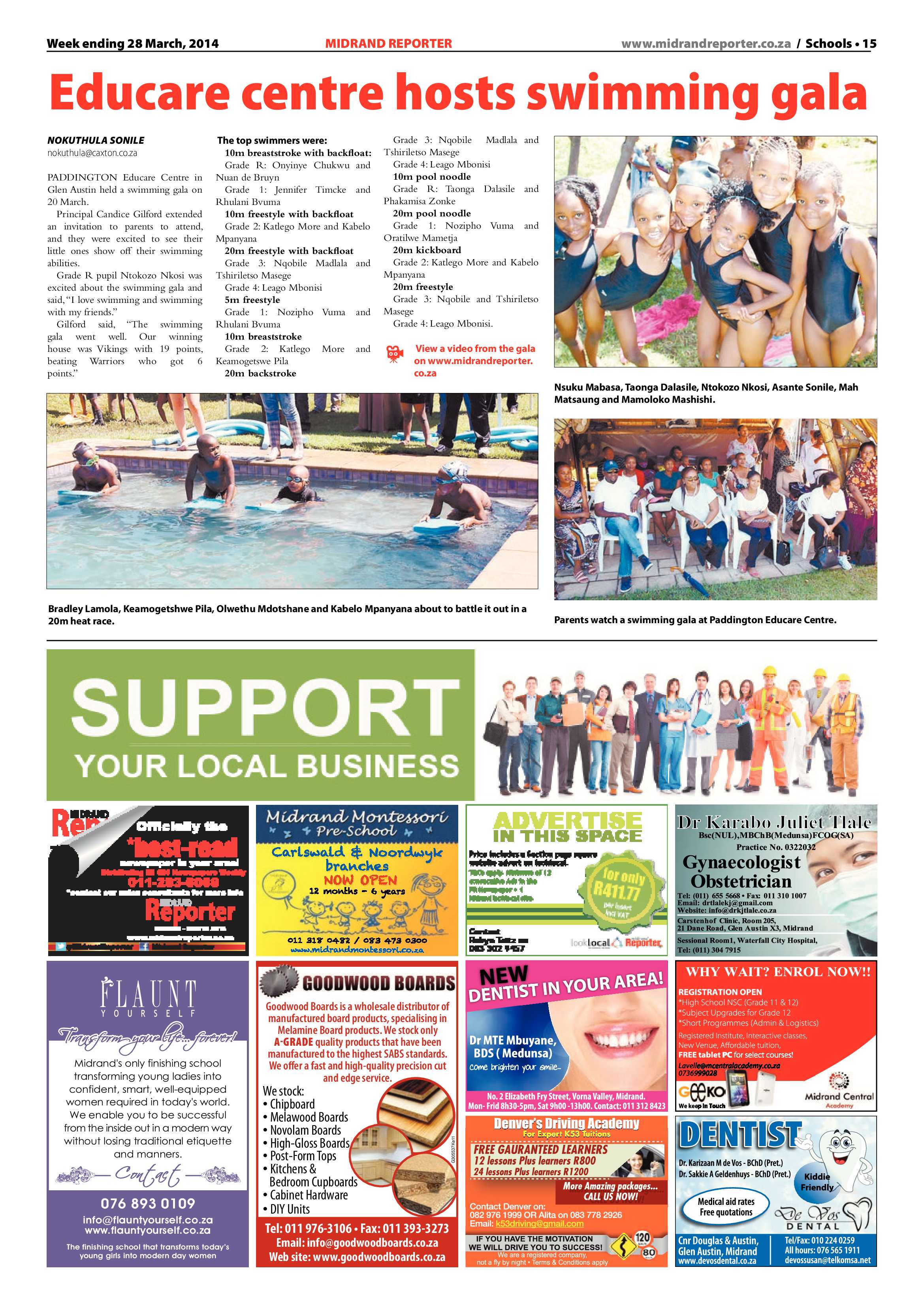 Midrand Reporter, 28 March 2014 page 15