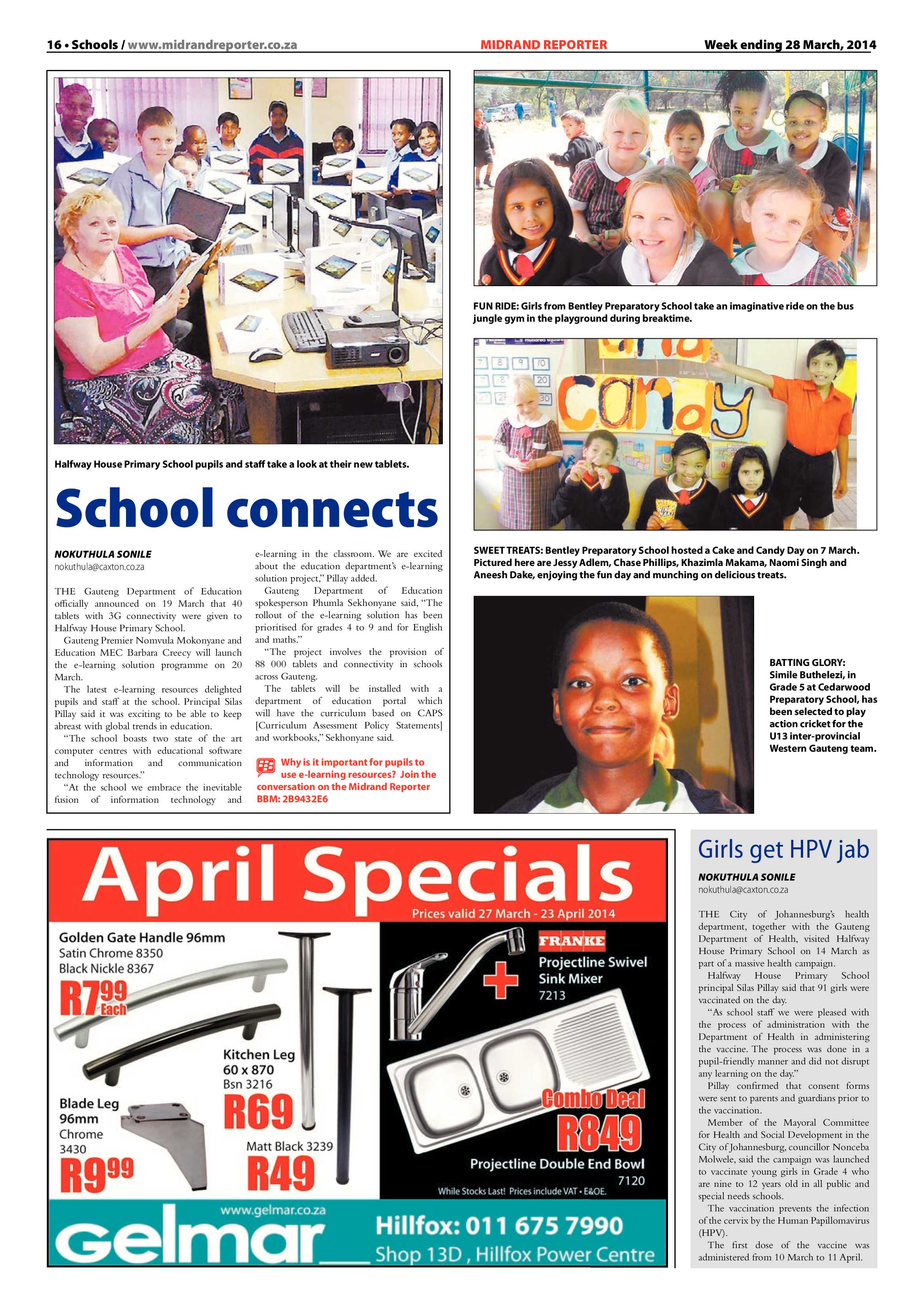 Midrand Reporter, 28 March 2014 page 16