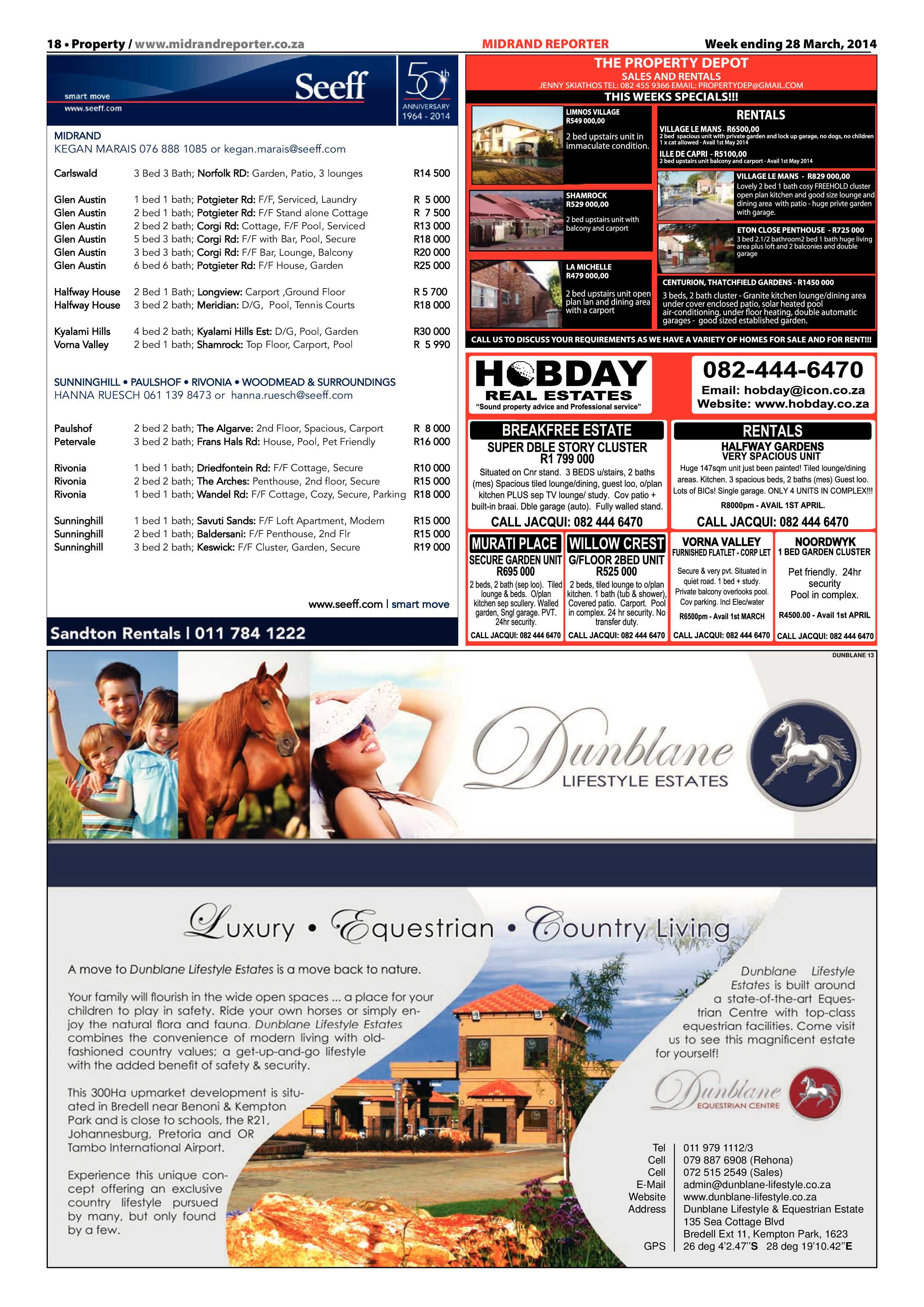 Midrand Reporter, 28 March 2014 page 18