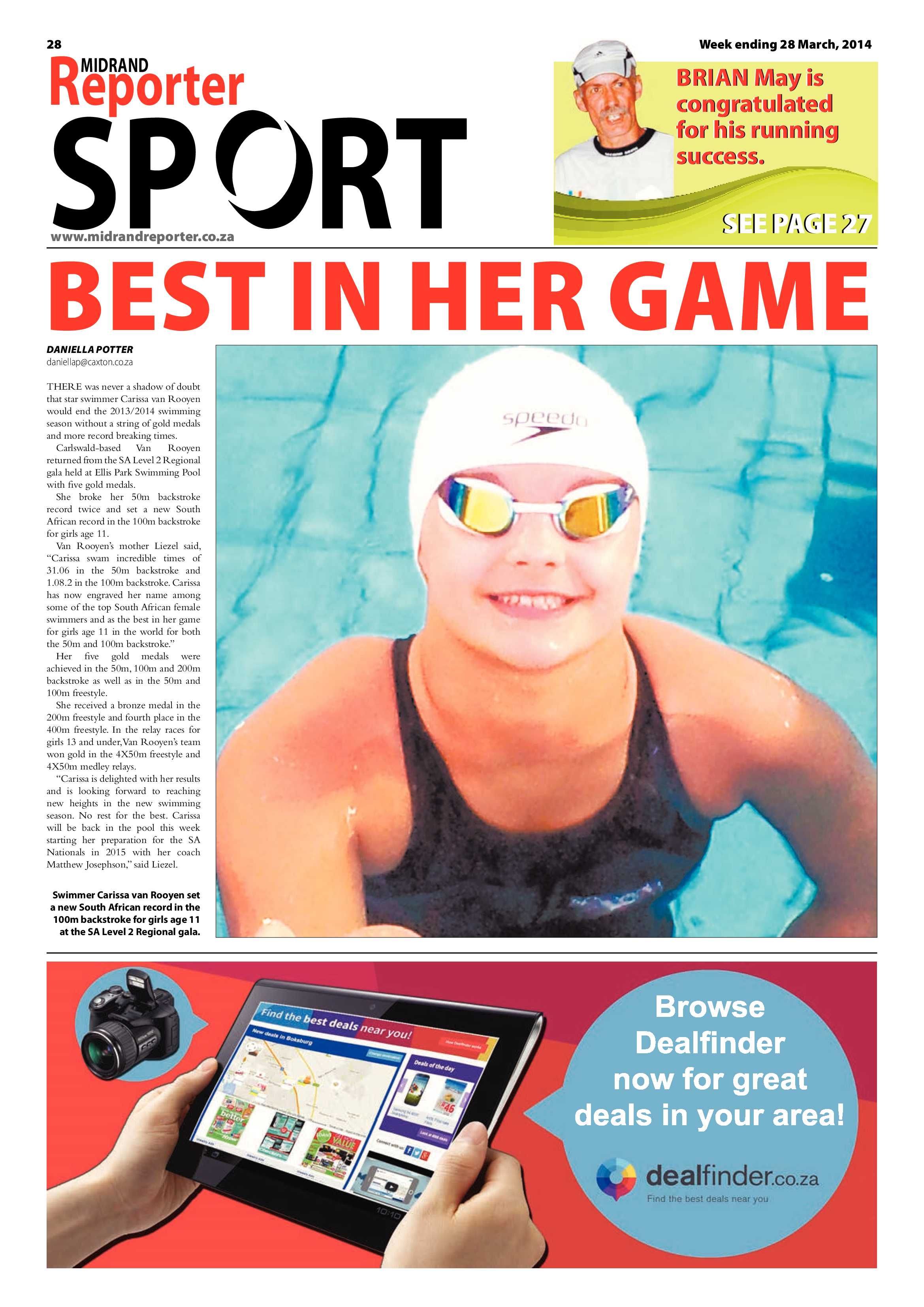 Midrand Reporter, 28 March 2014 page 28