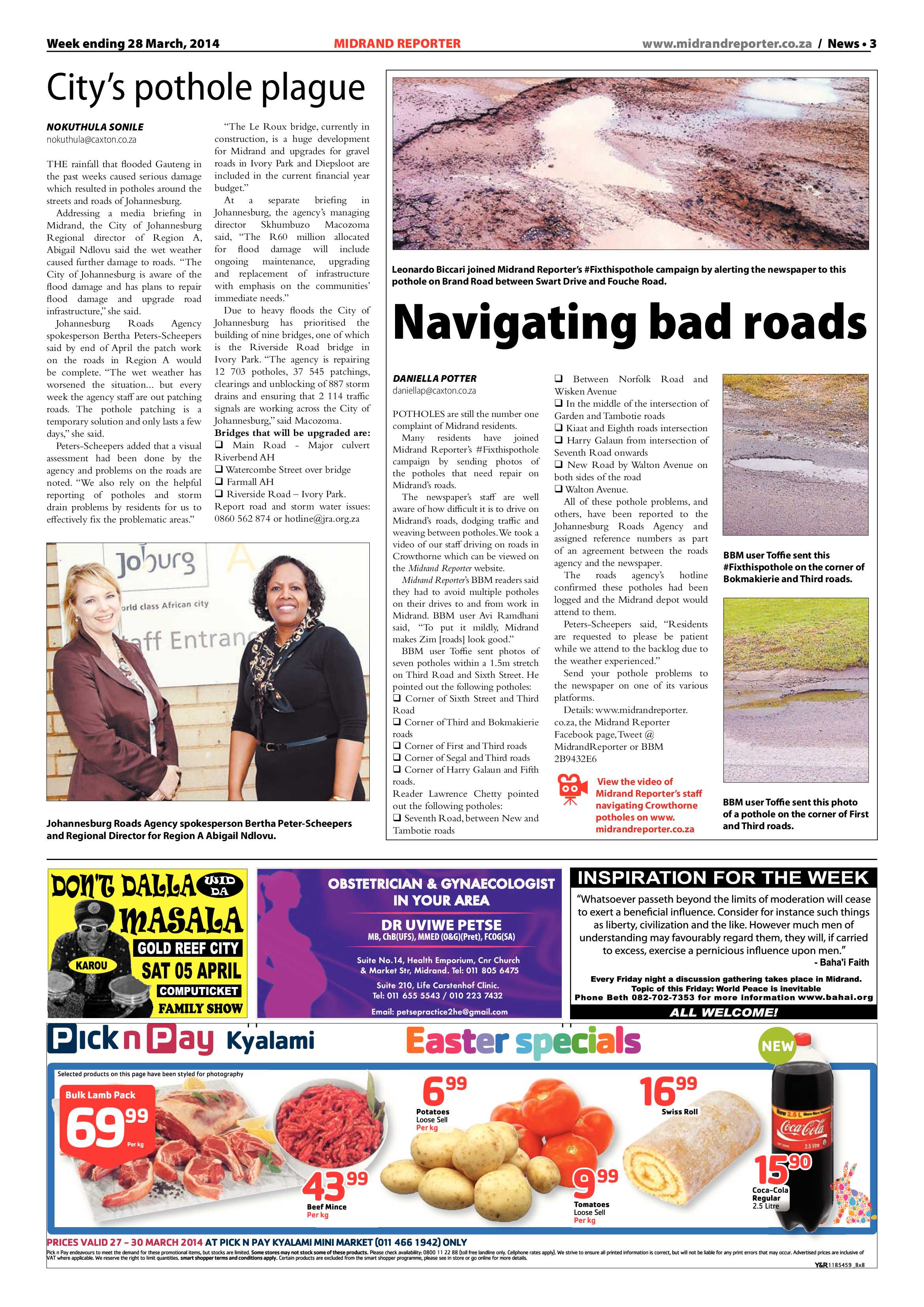 Midrand Reporter, 28 March 2014 page 3