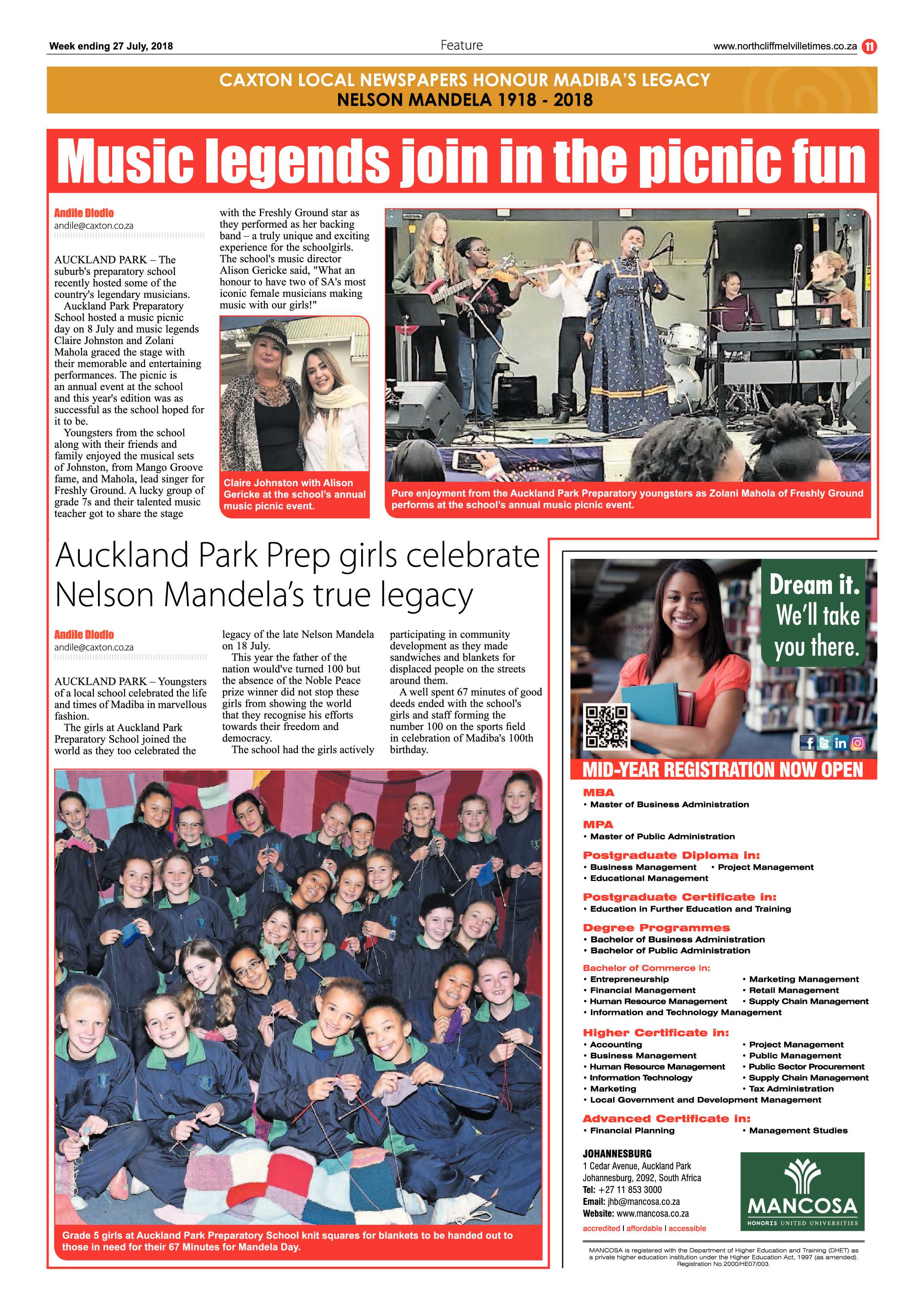 Northcliff Melville Times 27 July 2018 page 11