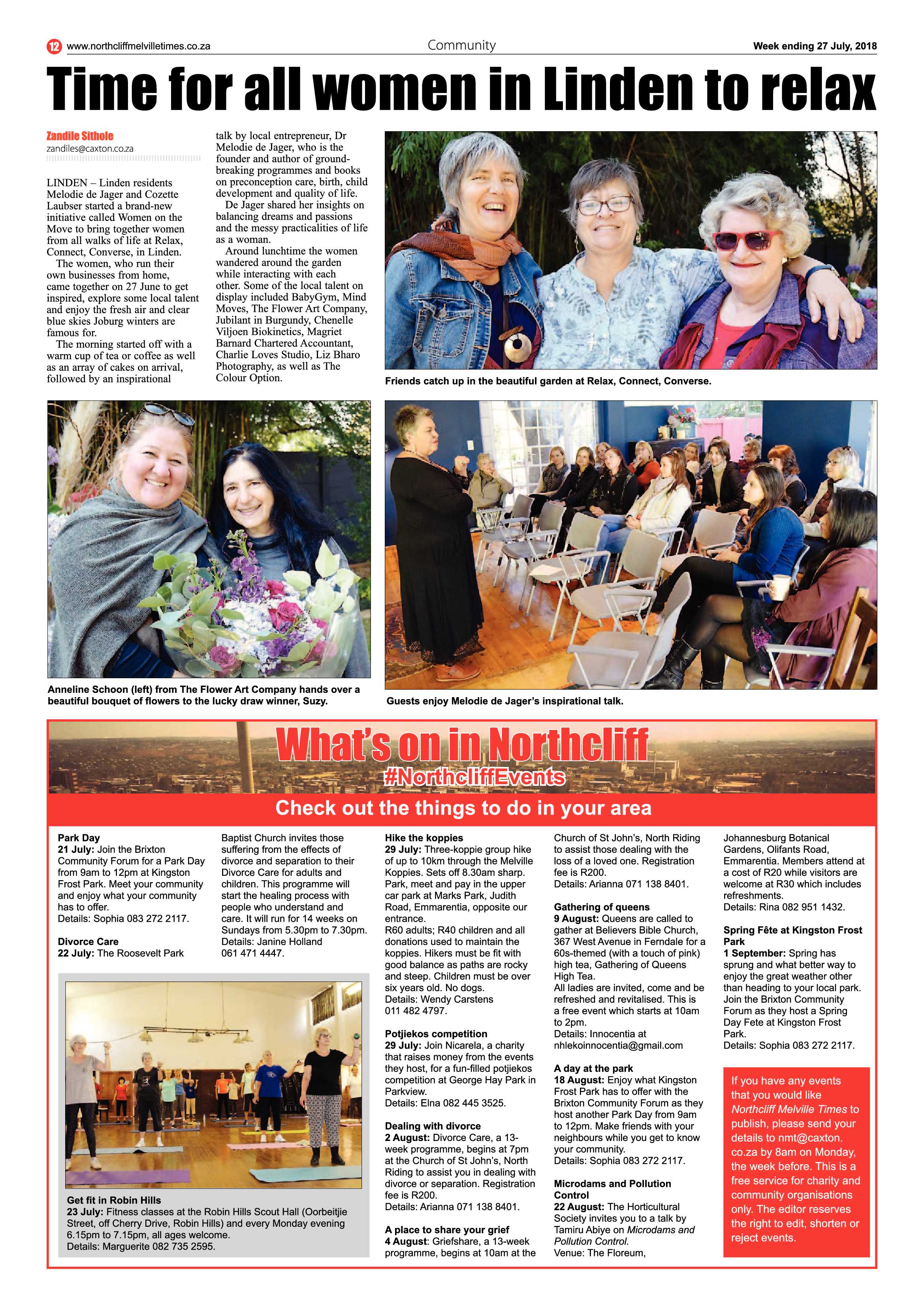 Northcliff Melville Times 27 July 2018 page 12