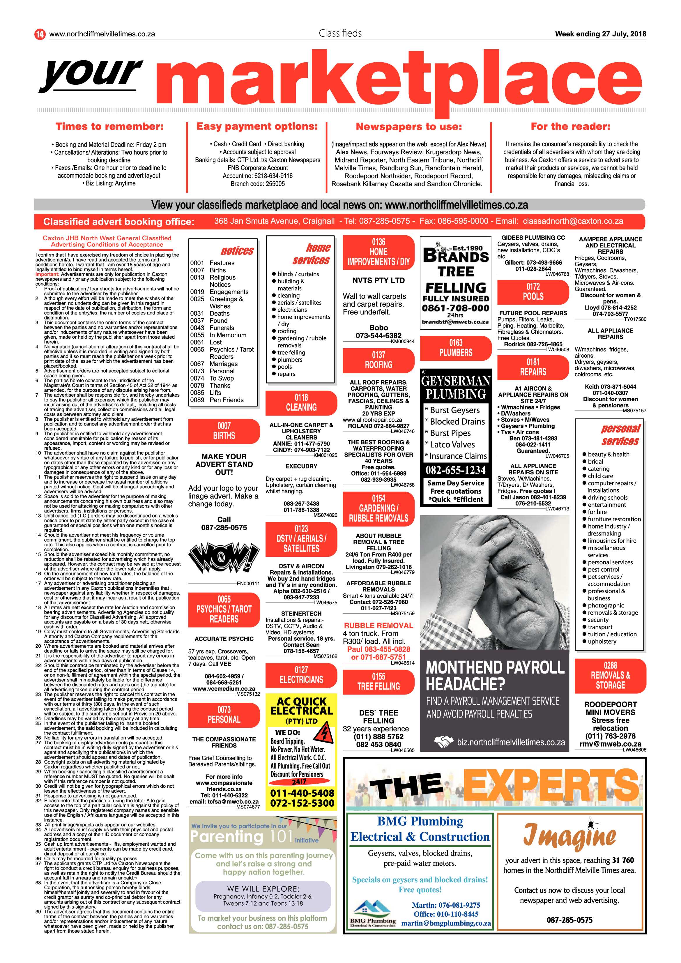 Northcliff Melville Times 27 July 2018 page 14