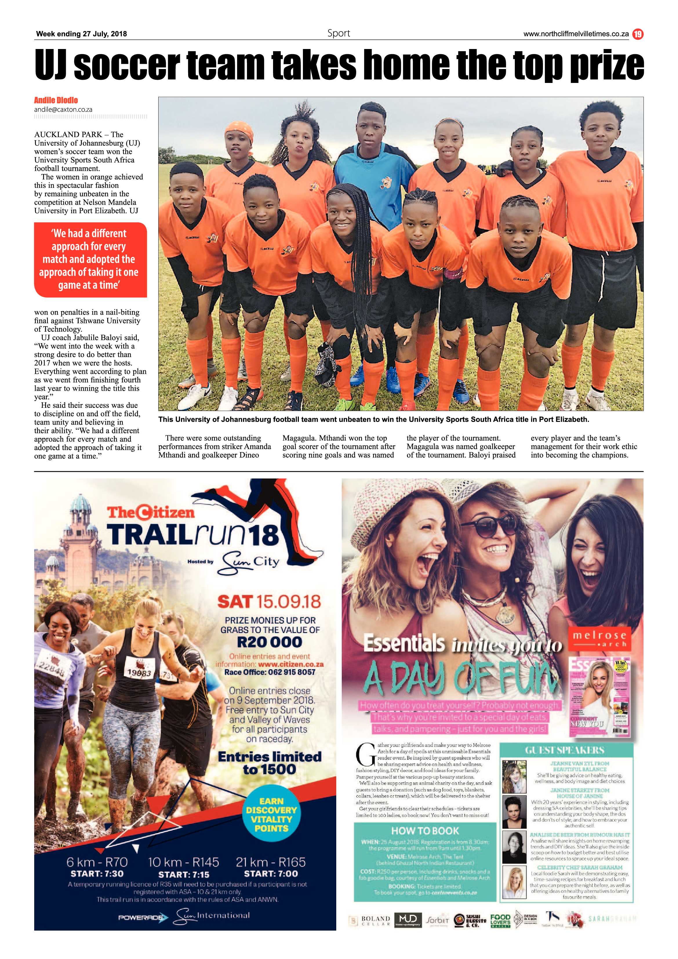 Northcliff Melville Times 27 July 2018 page 19