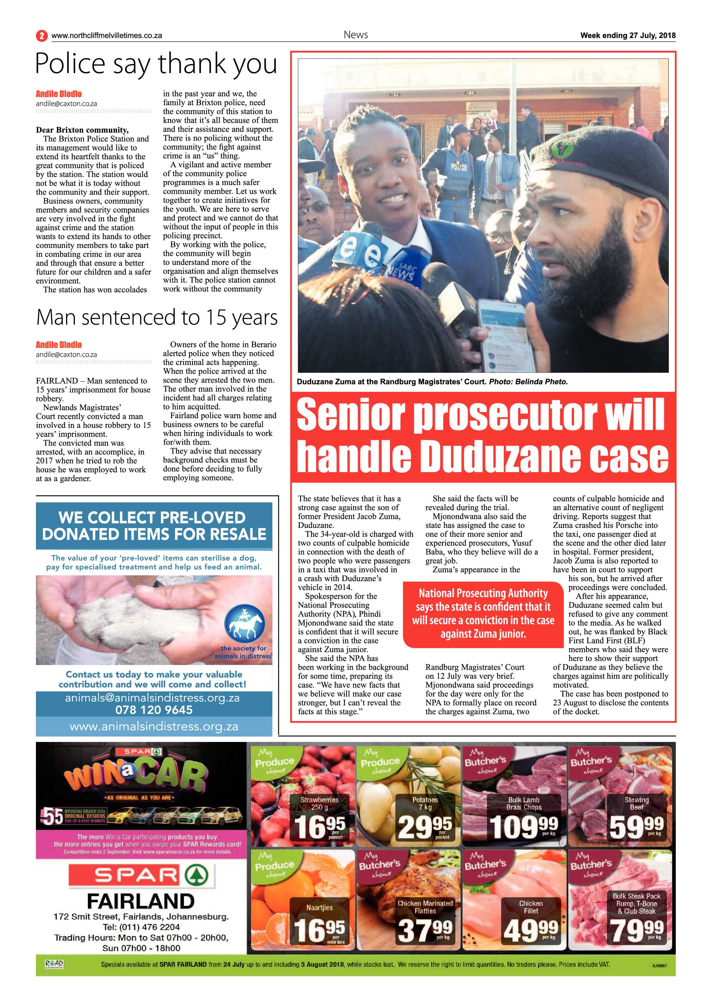 Northcliff Melville Times 27 July 2018 page 2