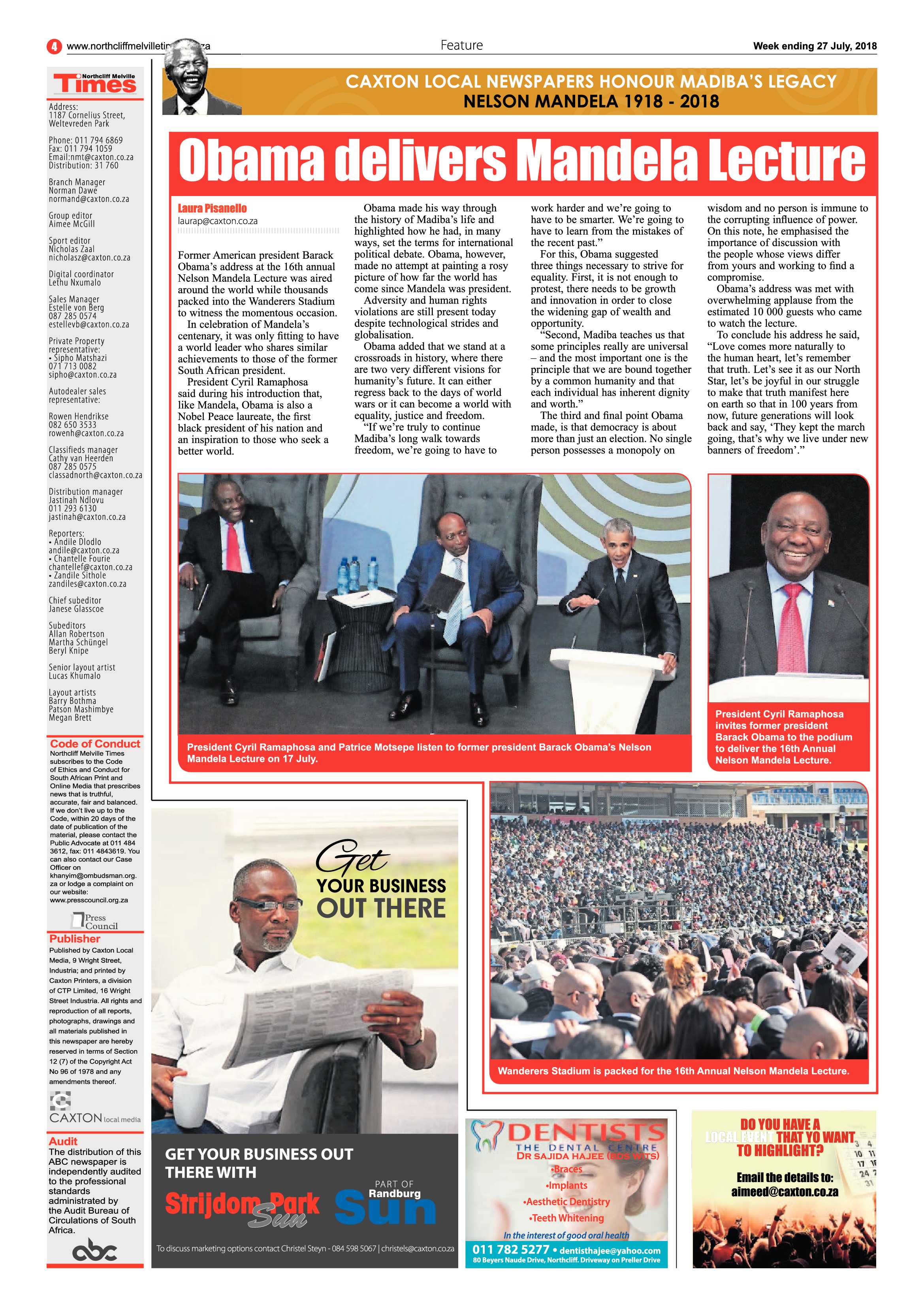 Northcliff Melville Times 27 July 2018 page 4