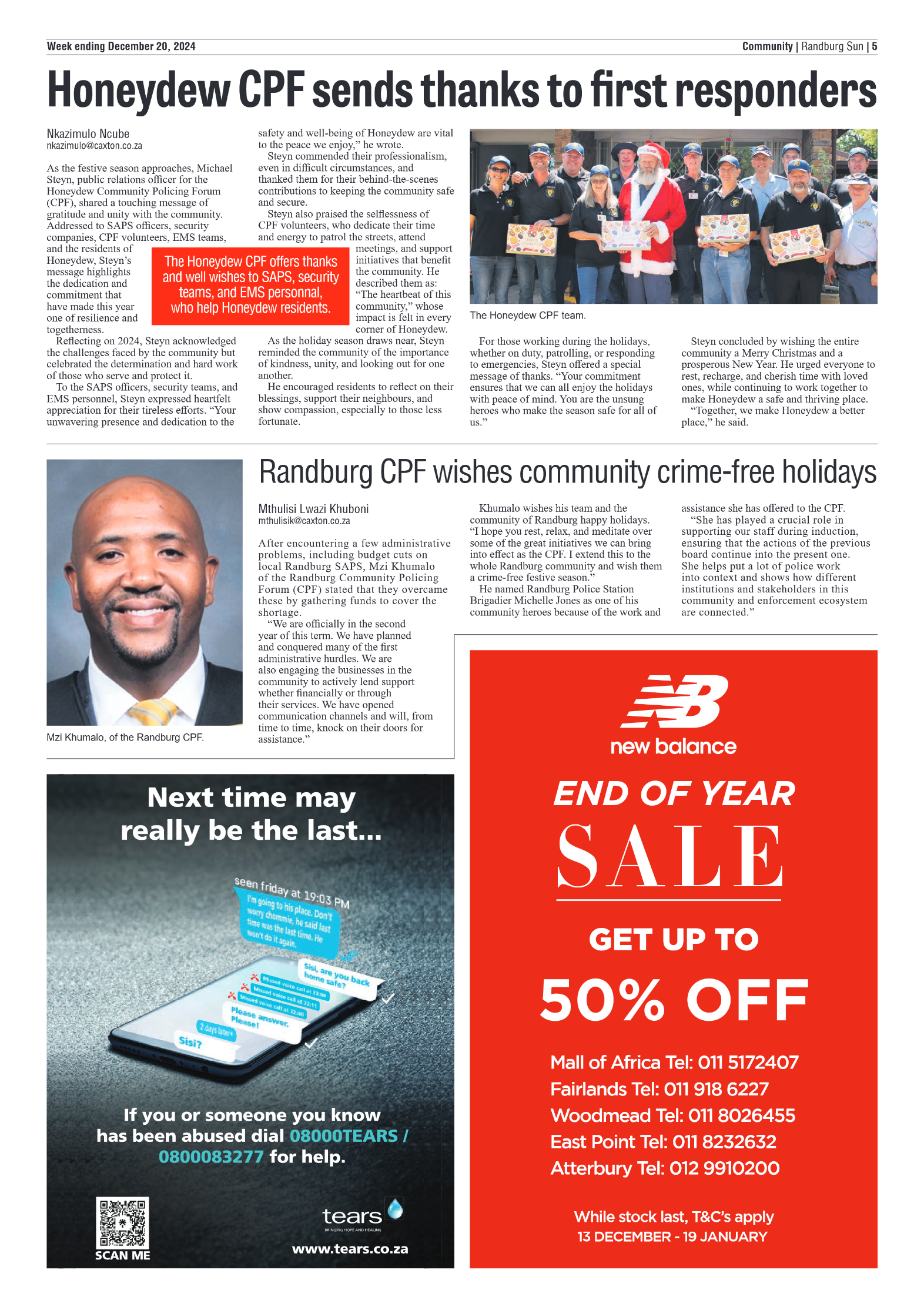 Randburg Sun 20 December 2024 page 5