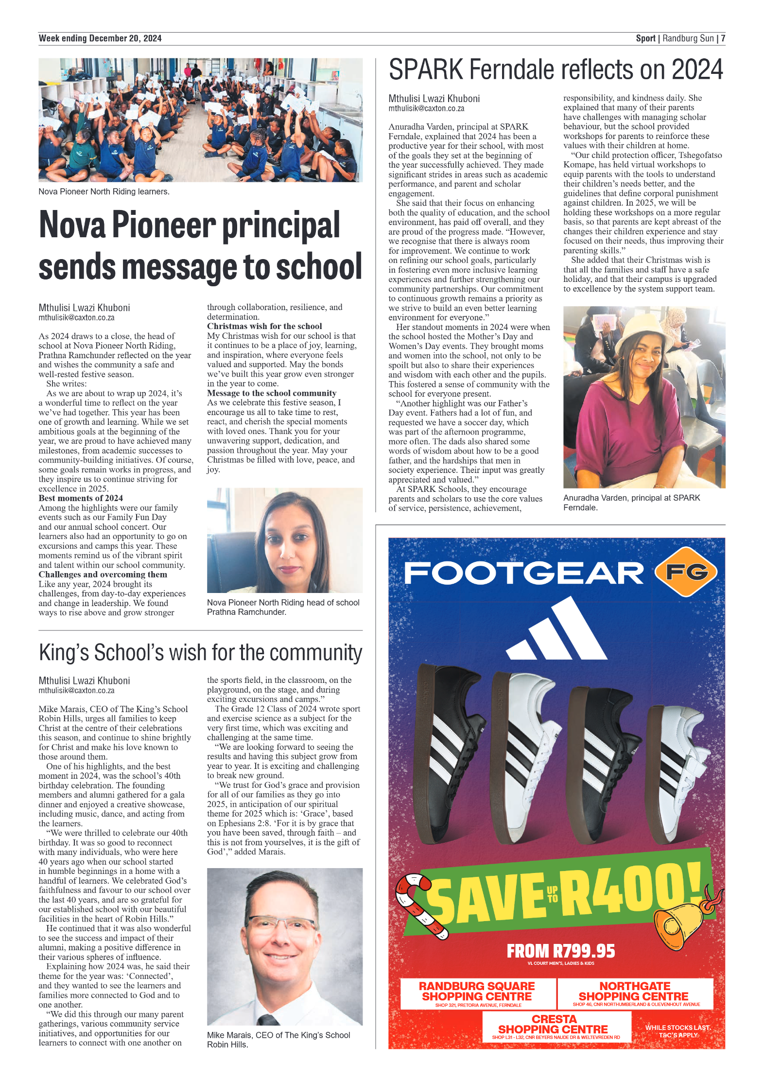 Randburg Sun 20 December 2024 page 7