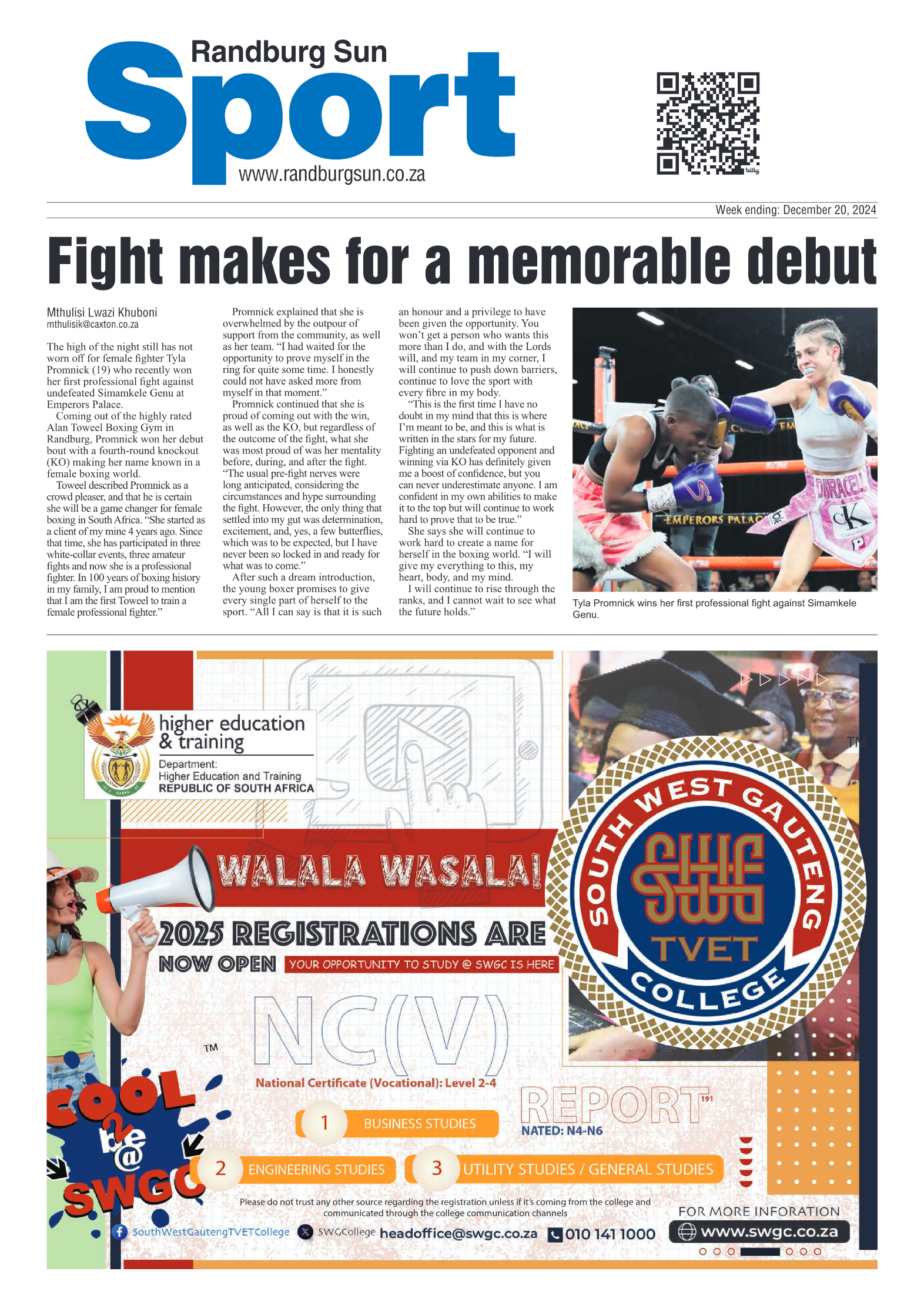 Randburg Sun 20 December 2024 page 8