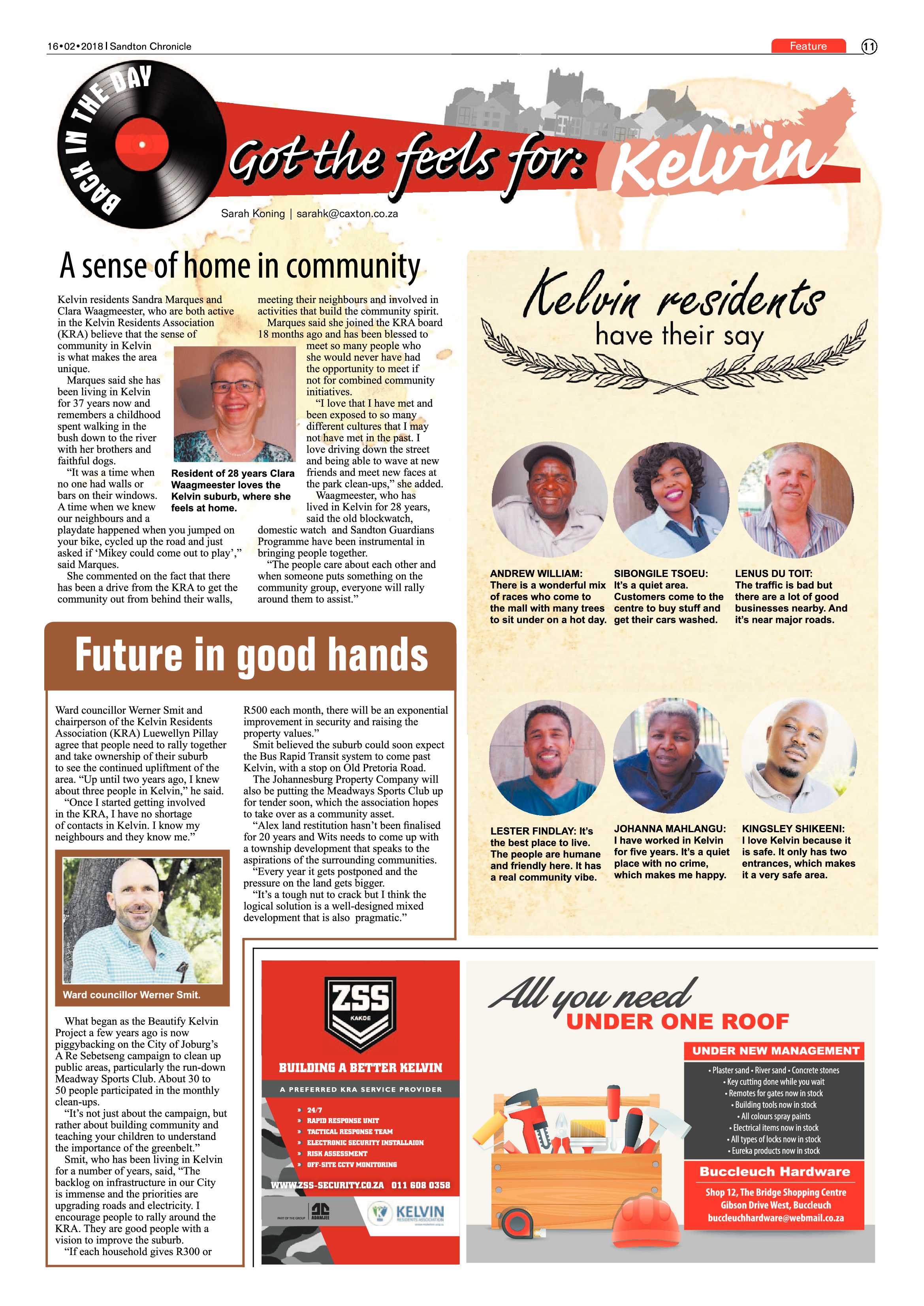 Sandton Chronicle 16 February, 2018 page 11