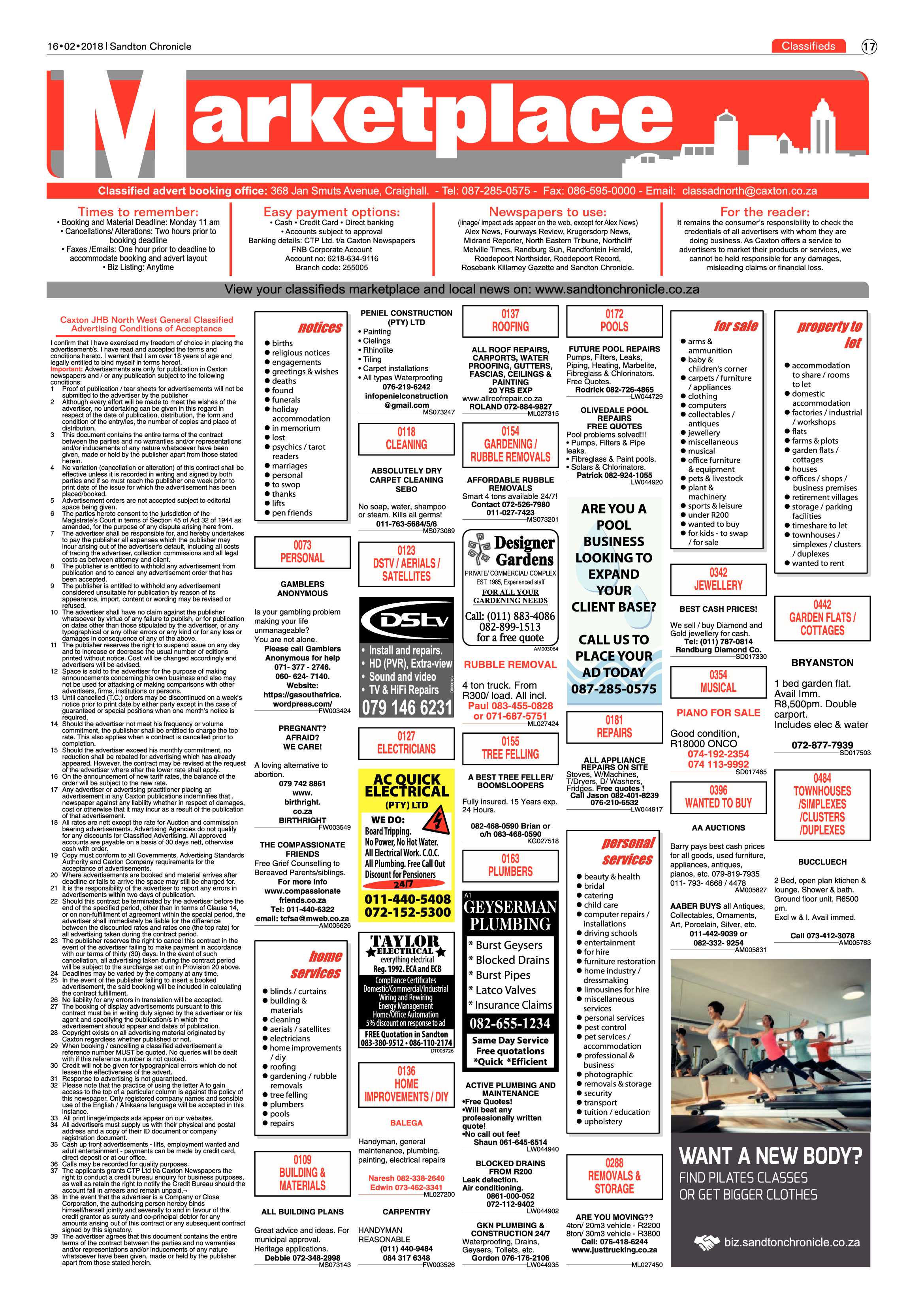 Sandton Chronicle 16 February, 2018 page 17