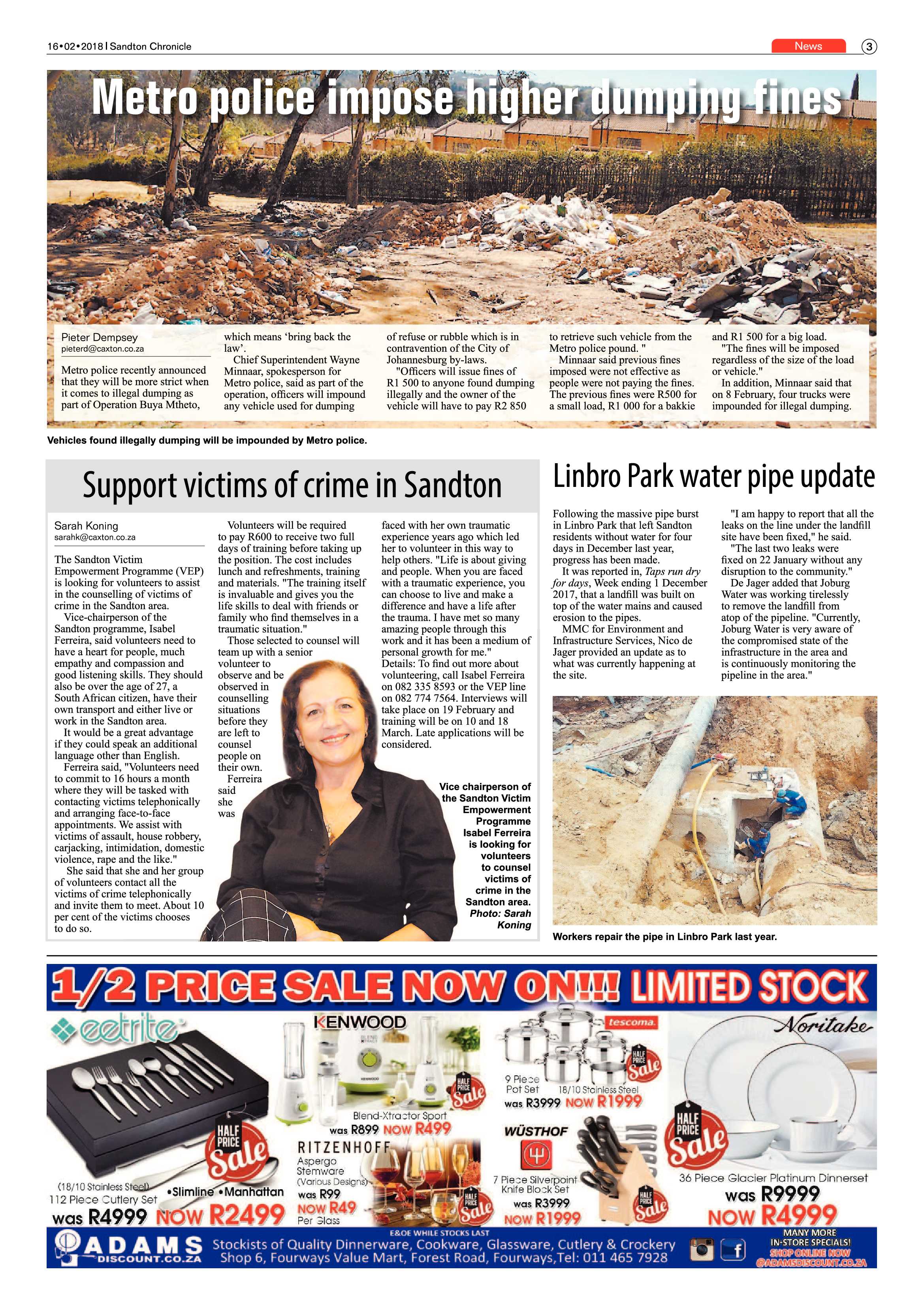 Sandton Chronicle 16 February, 2018 page 3