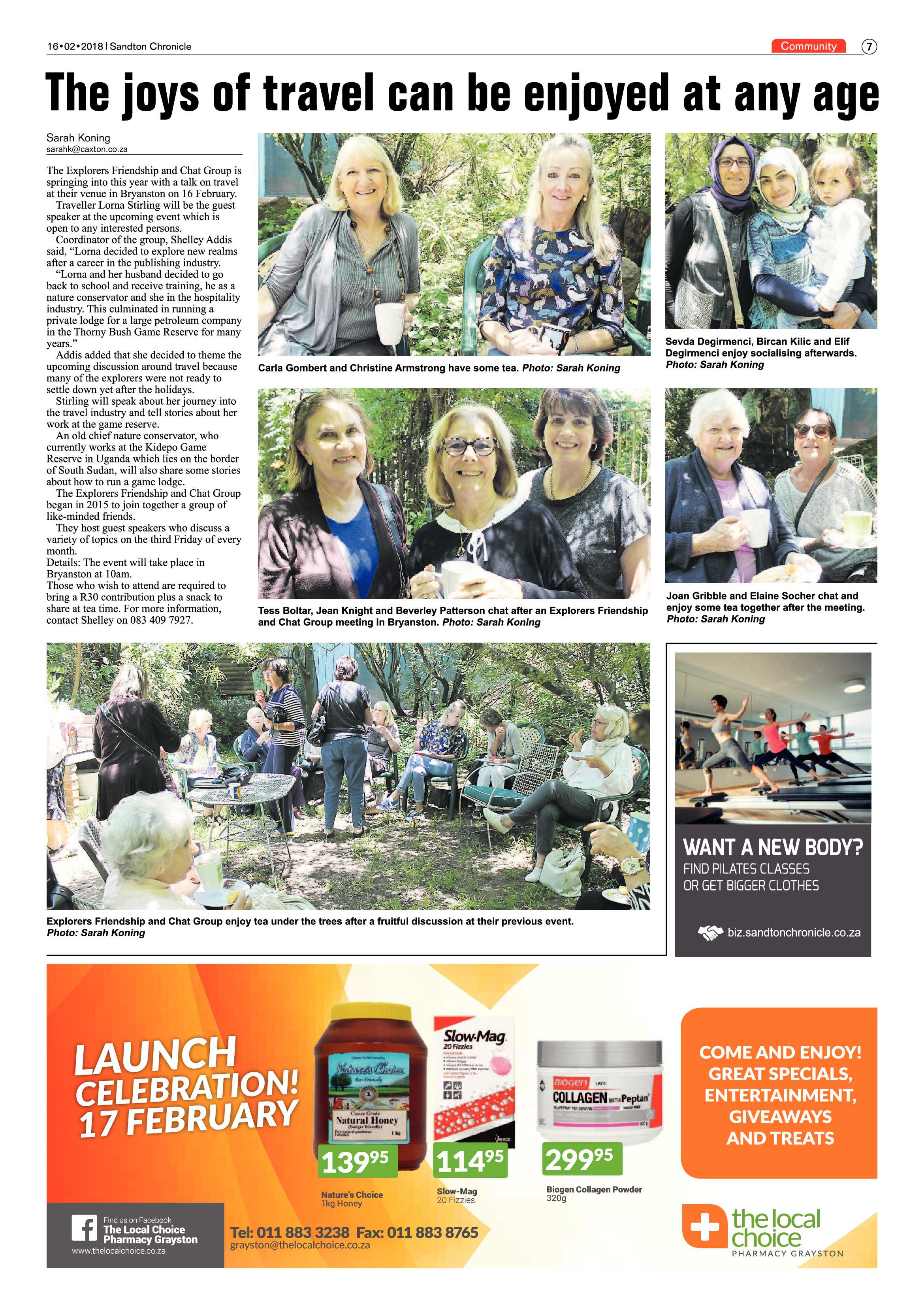 Sandton Chronicle 16 February, 2018 page 7