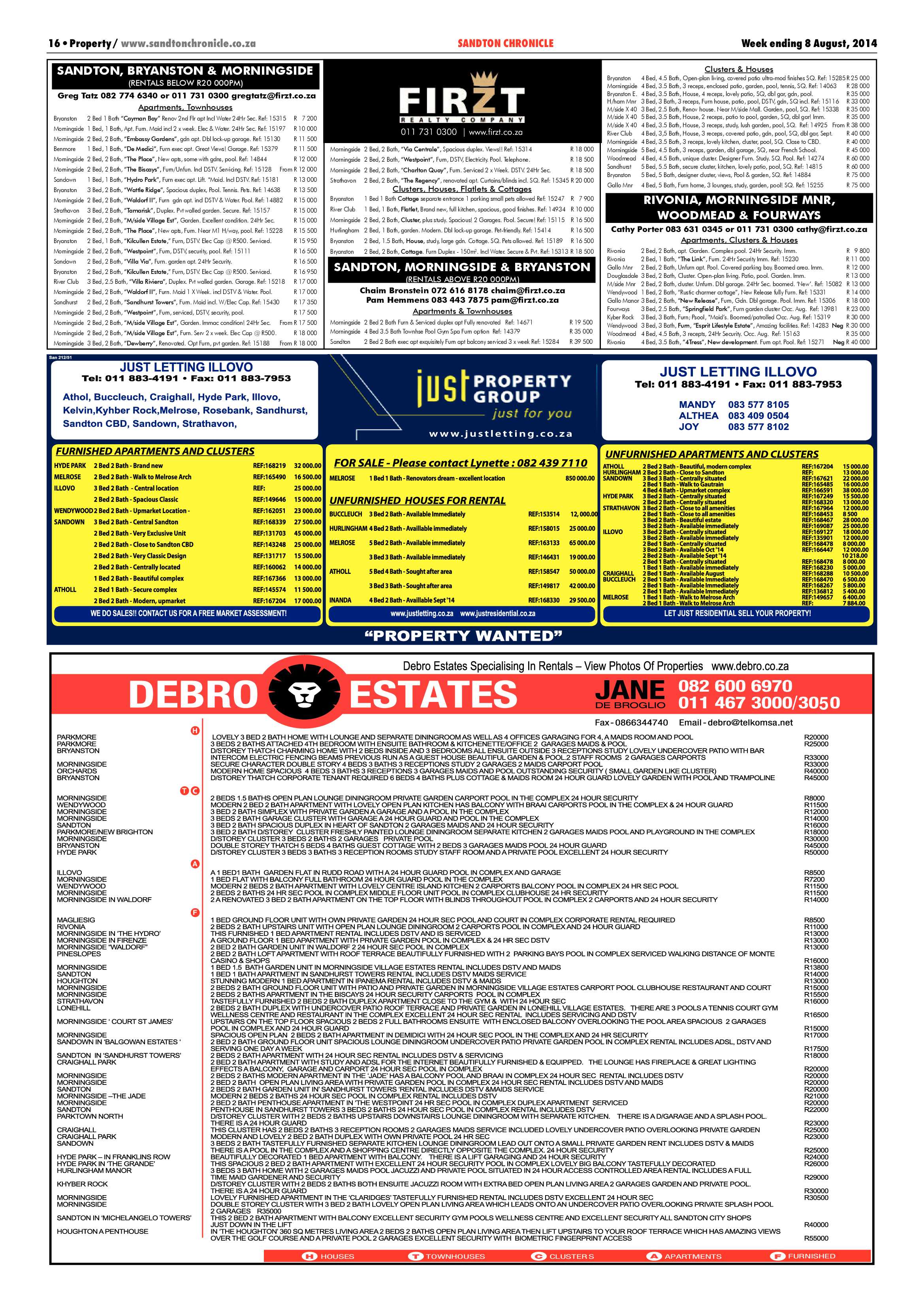 SANDTON CHRONICLE 08 AUGUST 2014 page 16