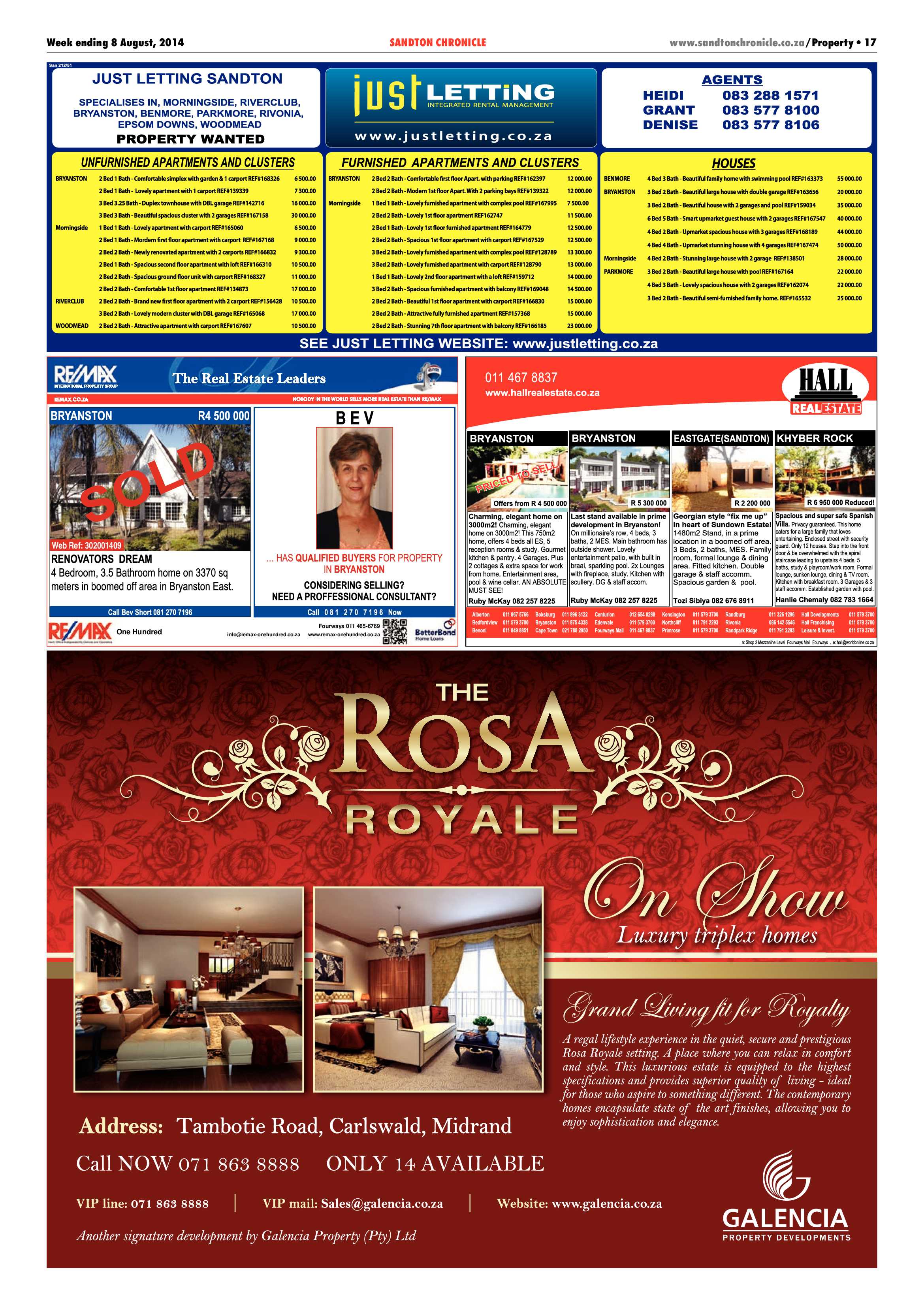 SANDTON CHRONICLE 08 AUGUST 2014 page 17