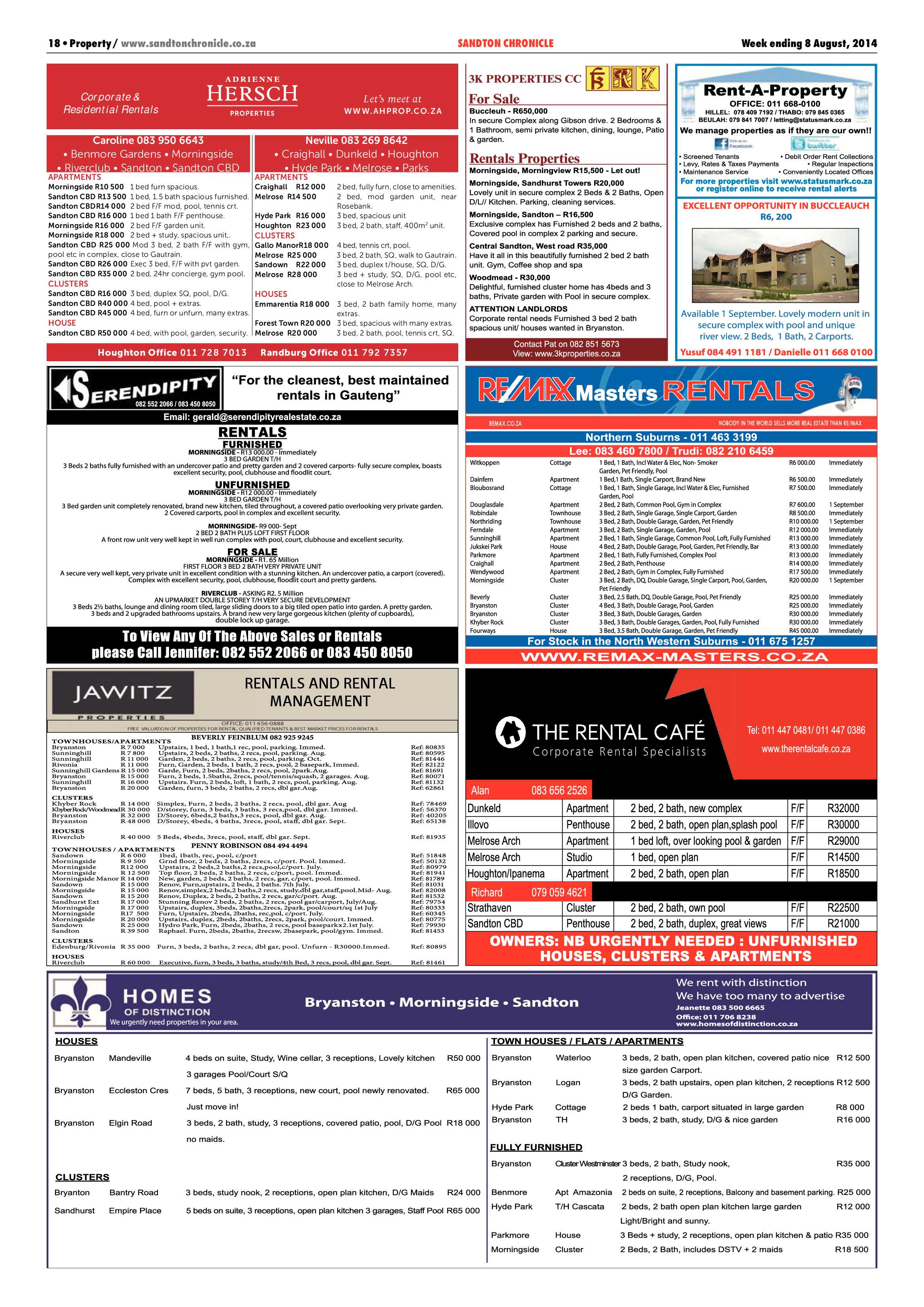SANDTON CHRONICLE 08 AUGUST 2014 page 18