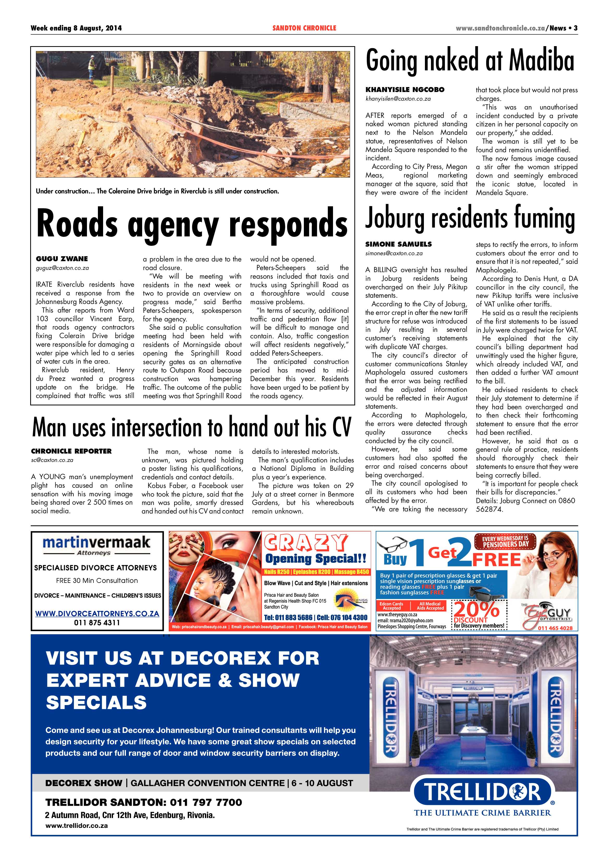 SANDTON CHRONICLE 08 AUGUST 2014 page 3