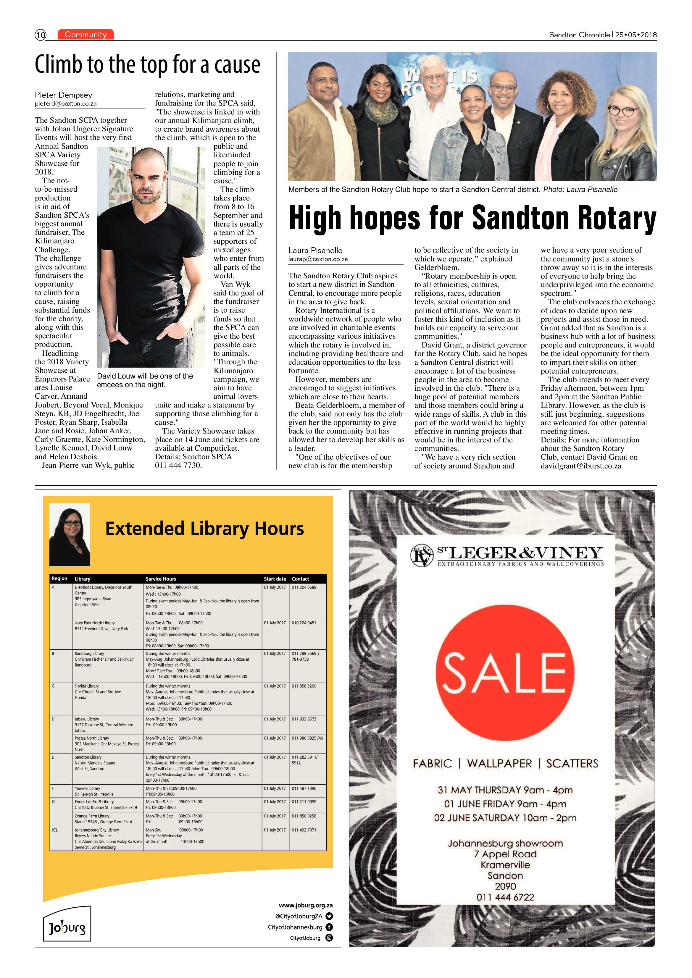 Sandton Chronicle 25 May 2018 page 10
