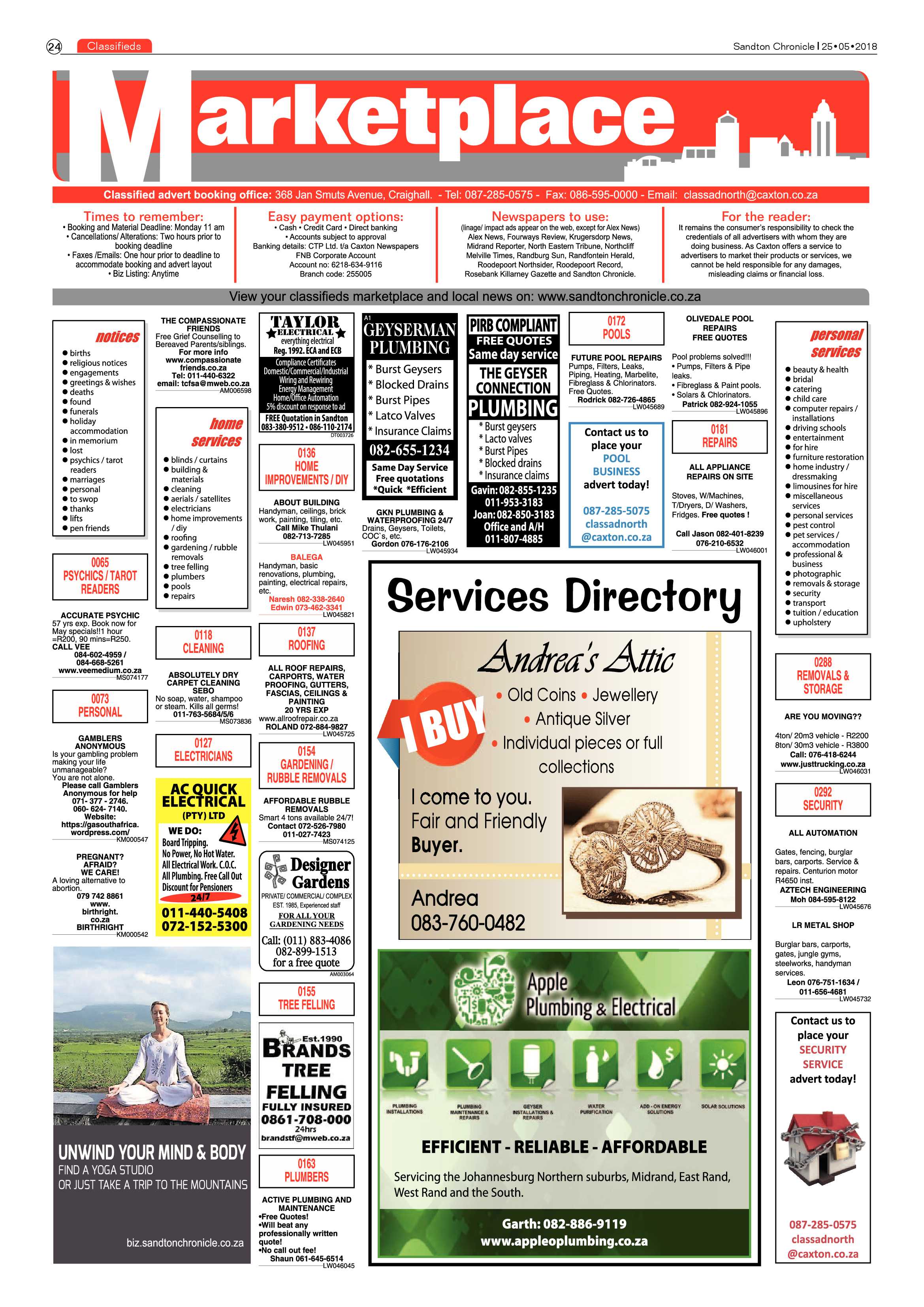 Sandton Chronicle 25 May 2018 page 24