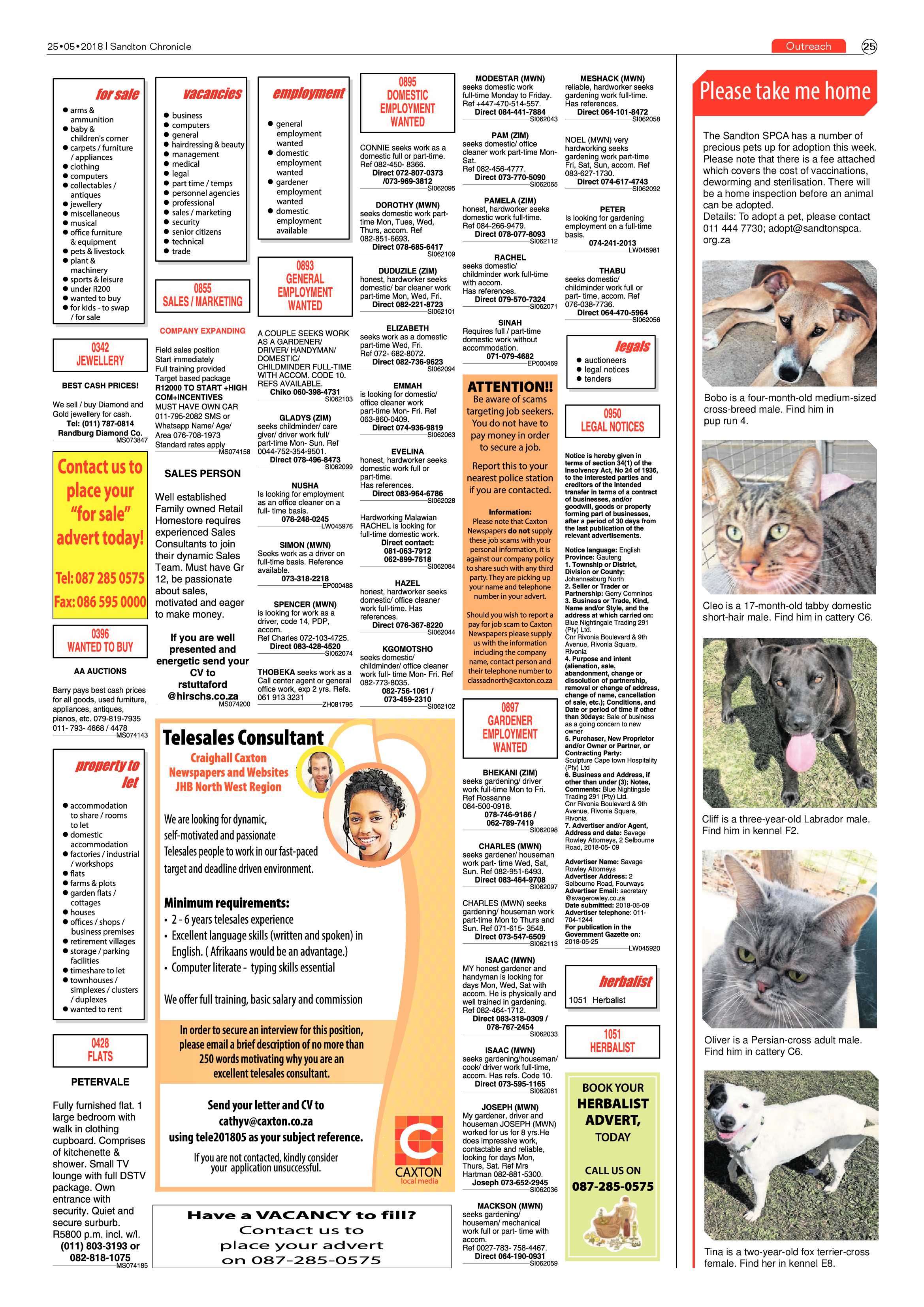Sandton Chronicle 25 May 2018 page 25