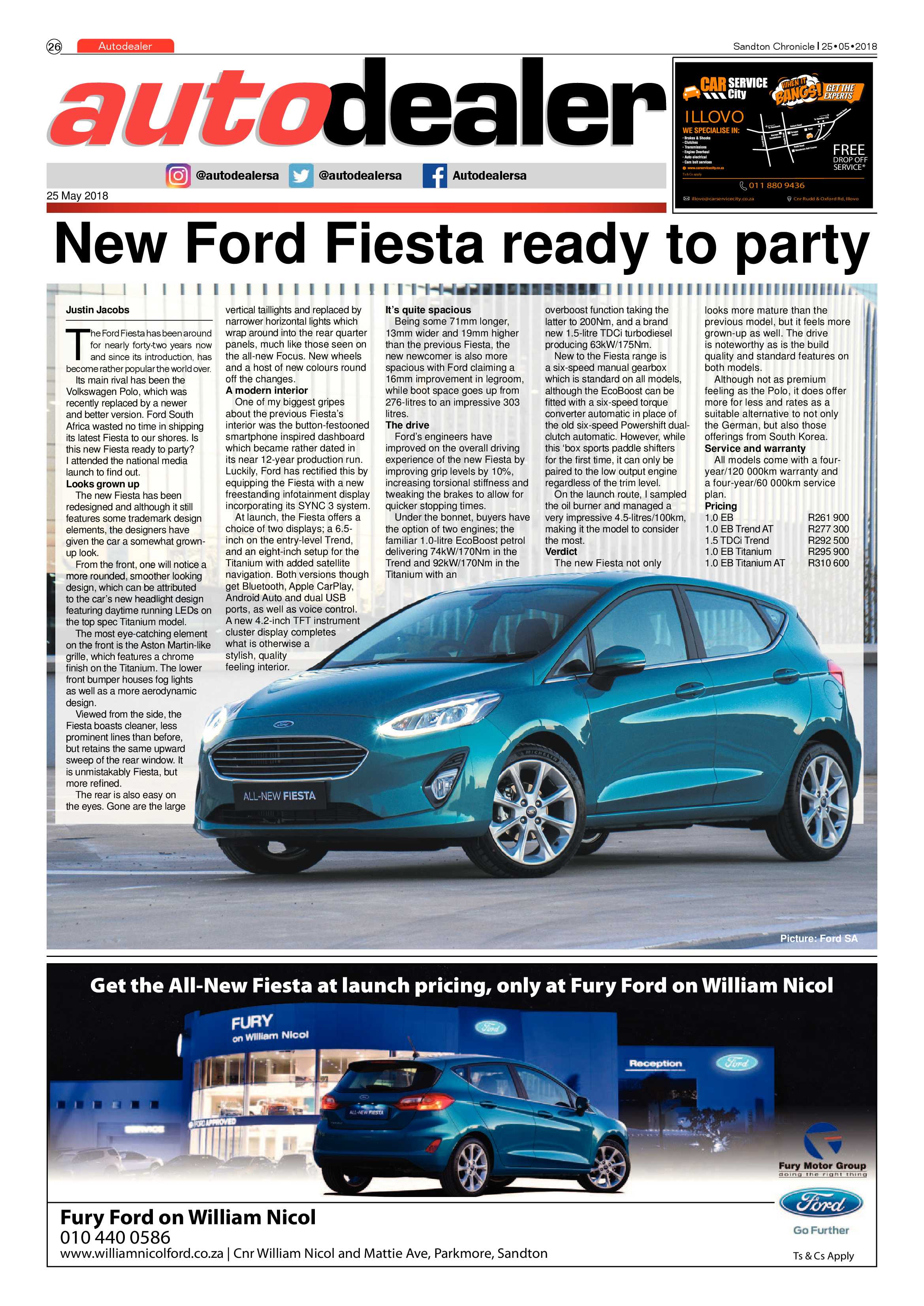 Sandton Chronicle 25 May 2018 page 26