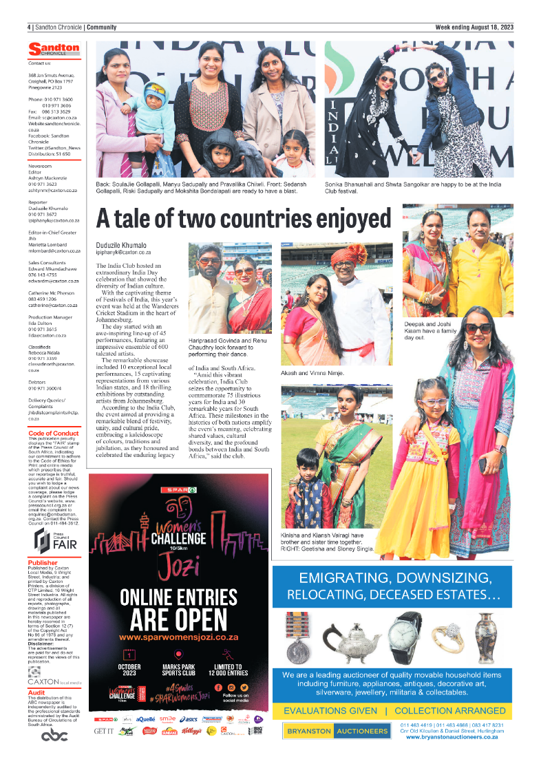 Sandton Chronicle 18 August 2023 page 4