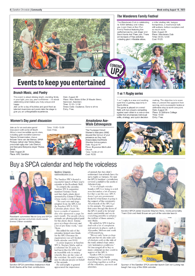 Sandton Chronicle 18 August 2023 page 8