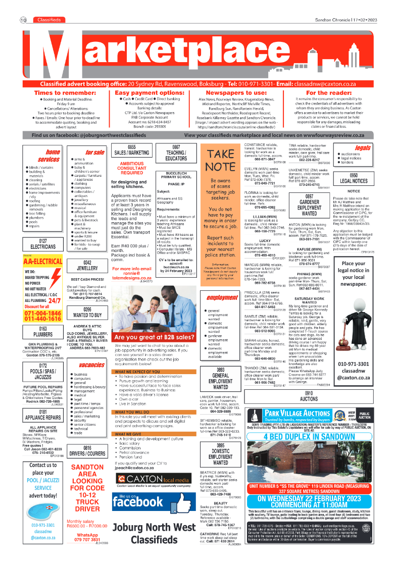 Sandton Chronicle 17 Feb 2023 page 10