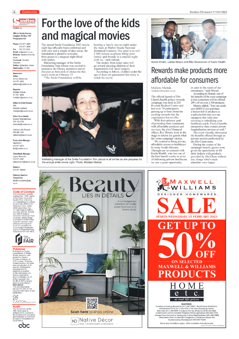 Sandton Chronicle 17 Feb 2023 page 4