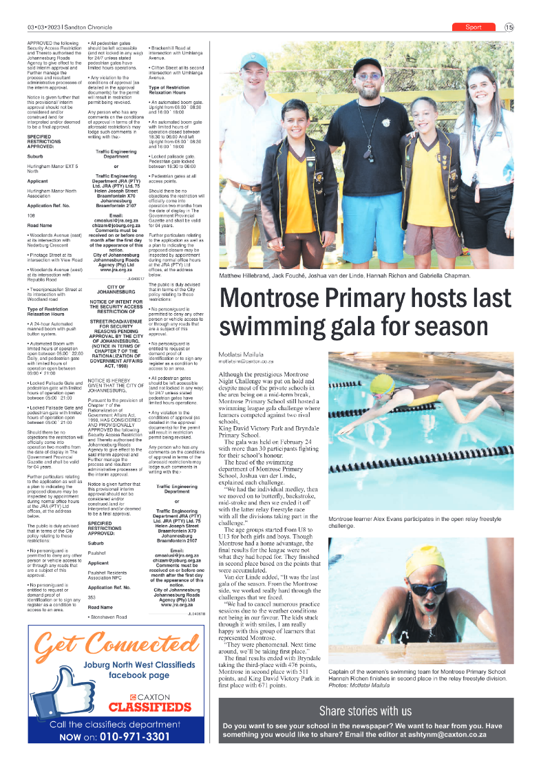 Sandton Chronicle 3 March 2023 page 15