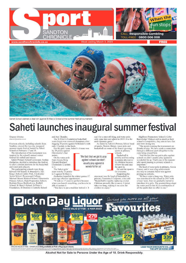Sandton Chronicle 3 March 2023 page 16