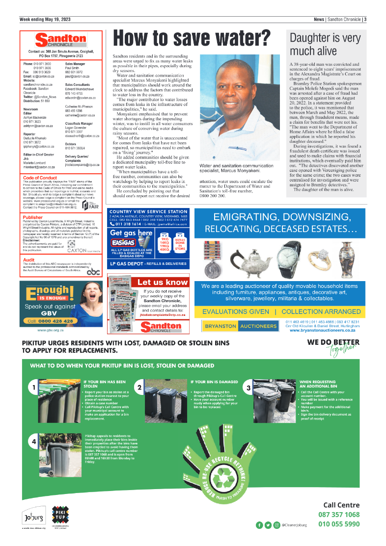Sandton Chronicle 19 May 2023 page 3