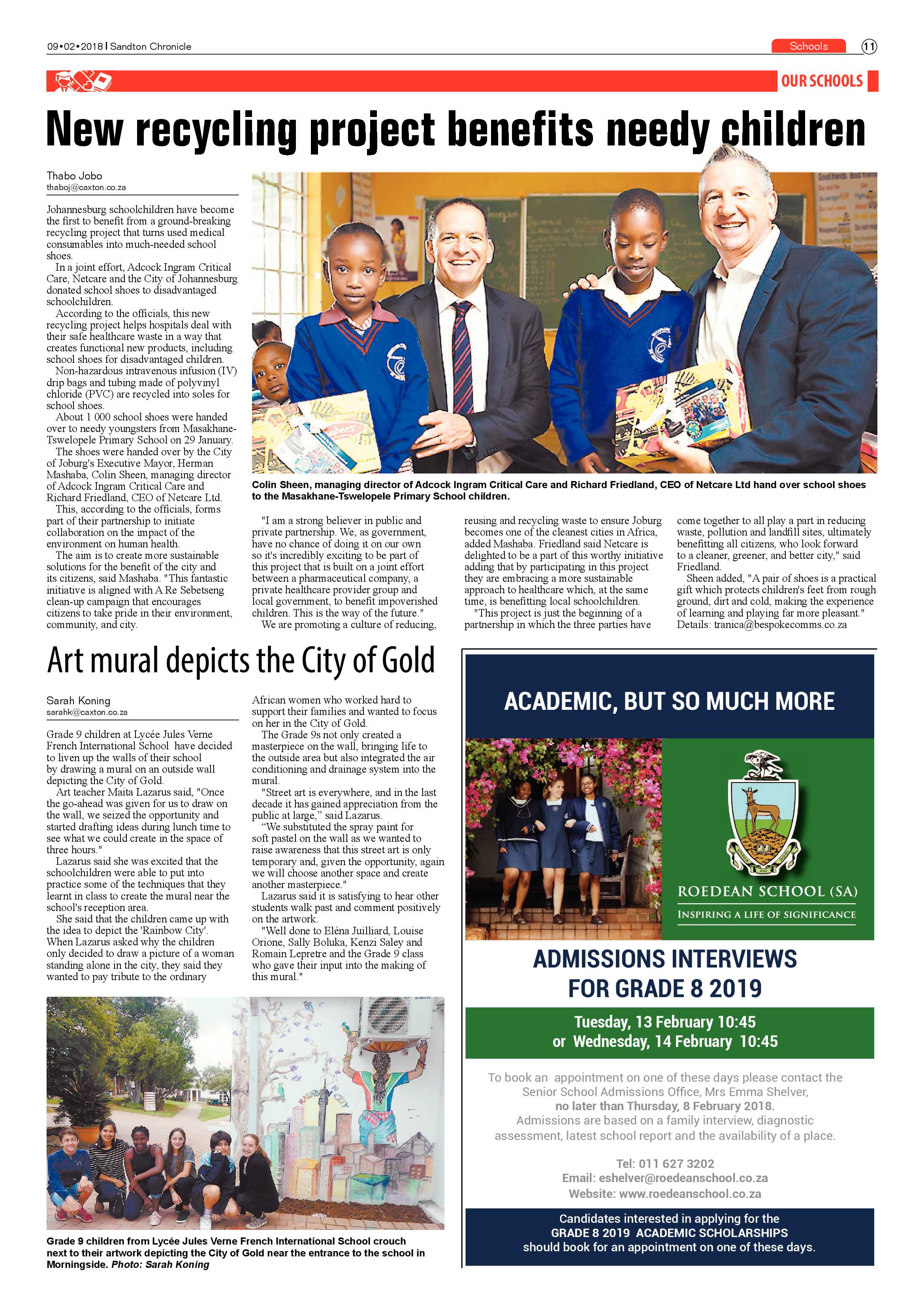 Sandton Chronicle -Feb 9, 2018 page 11