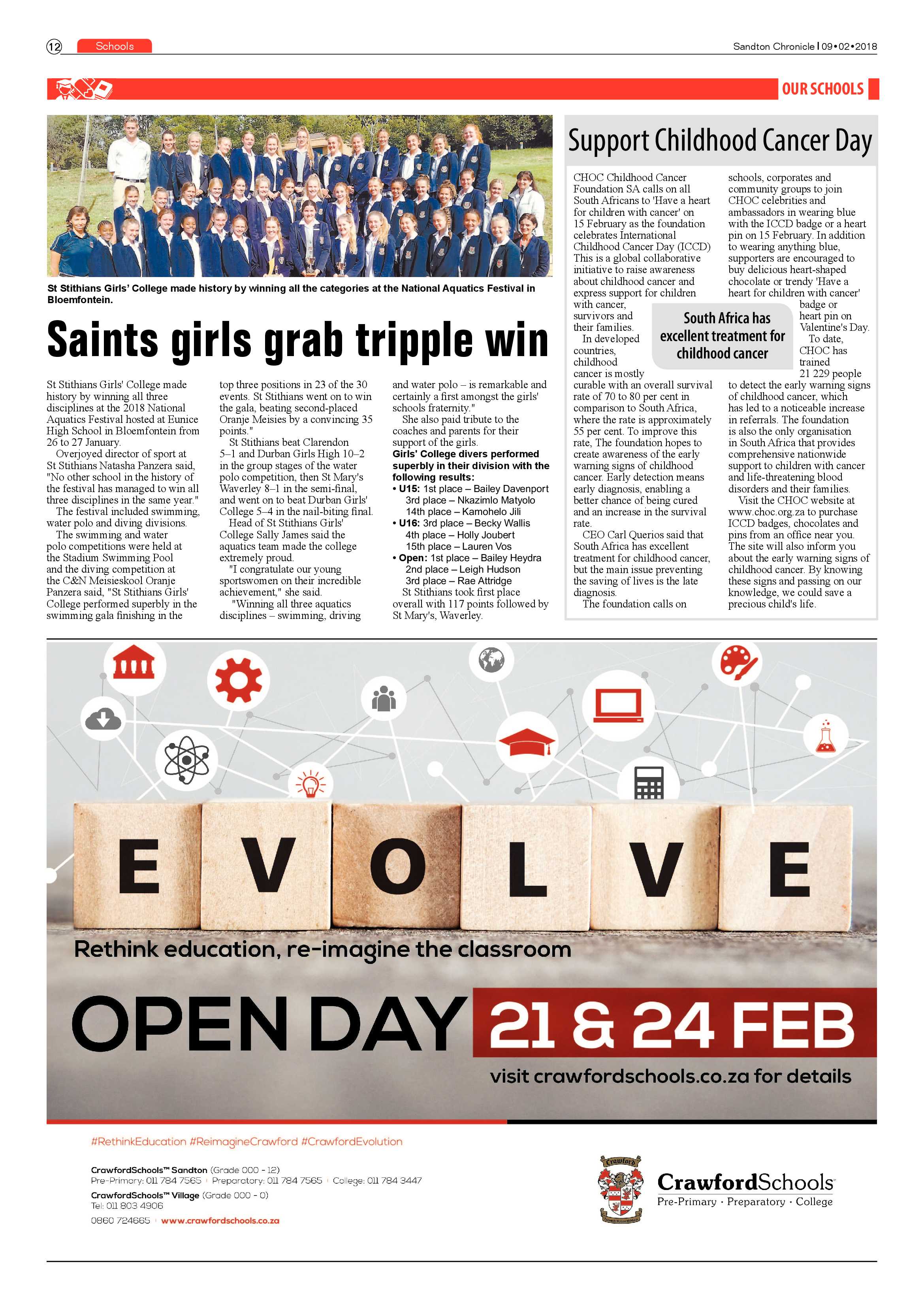 Sandton Chronicle -Feb 9, 2018 page 12
