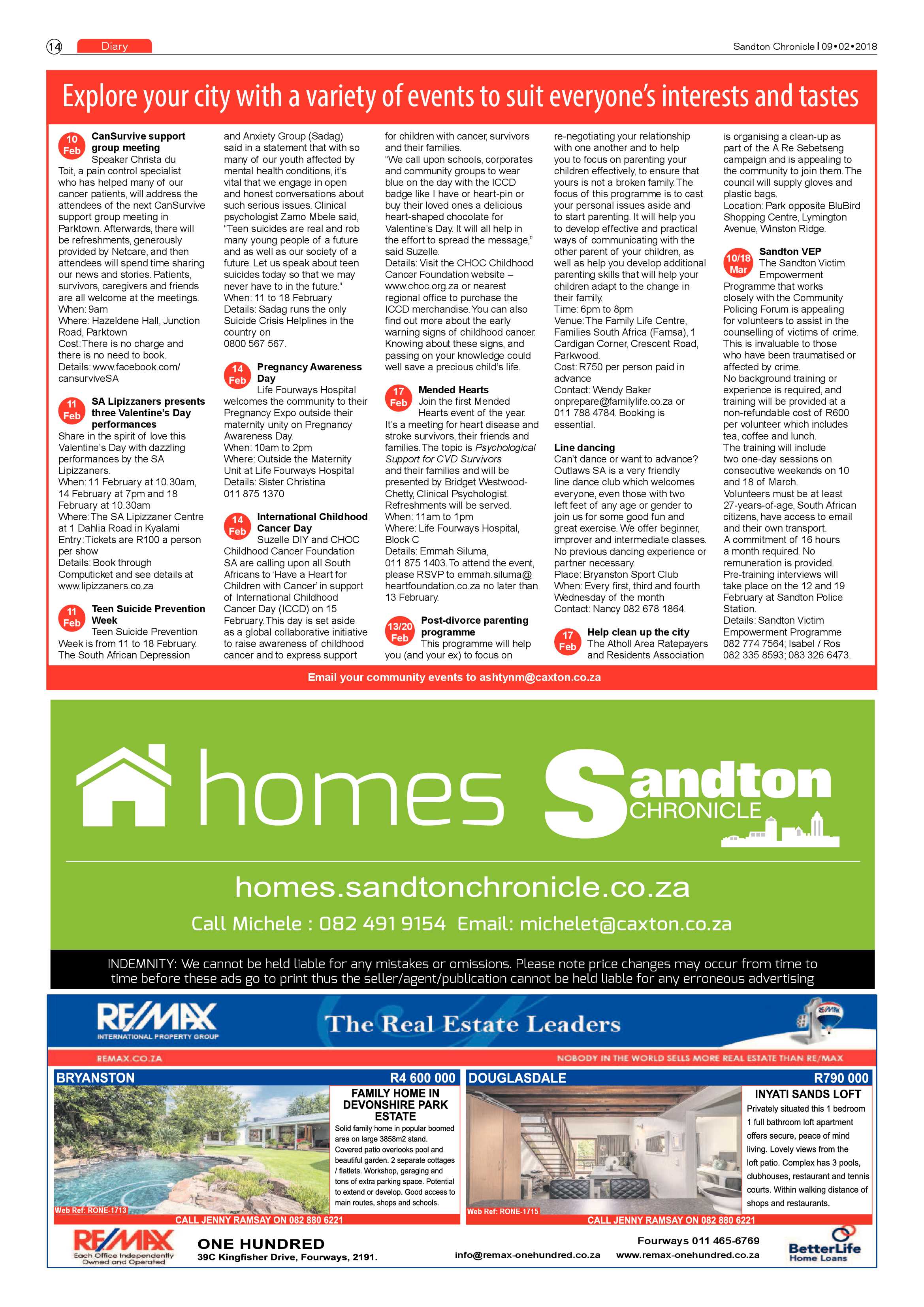 Sandton Chronicle -Feb 9, 2018 page 14