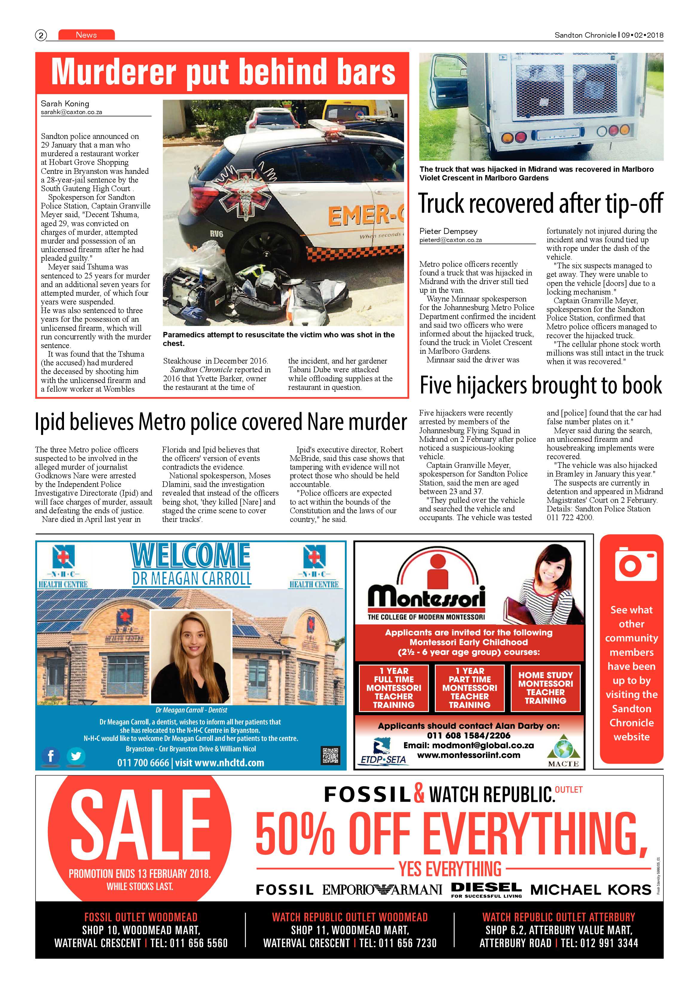Sandton Chronicle -Feb 9, 2018 page 2